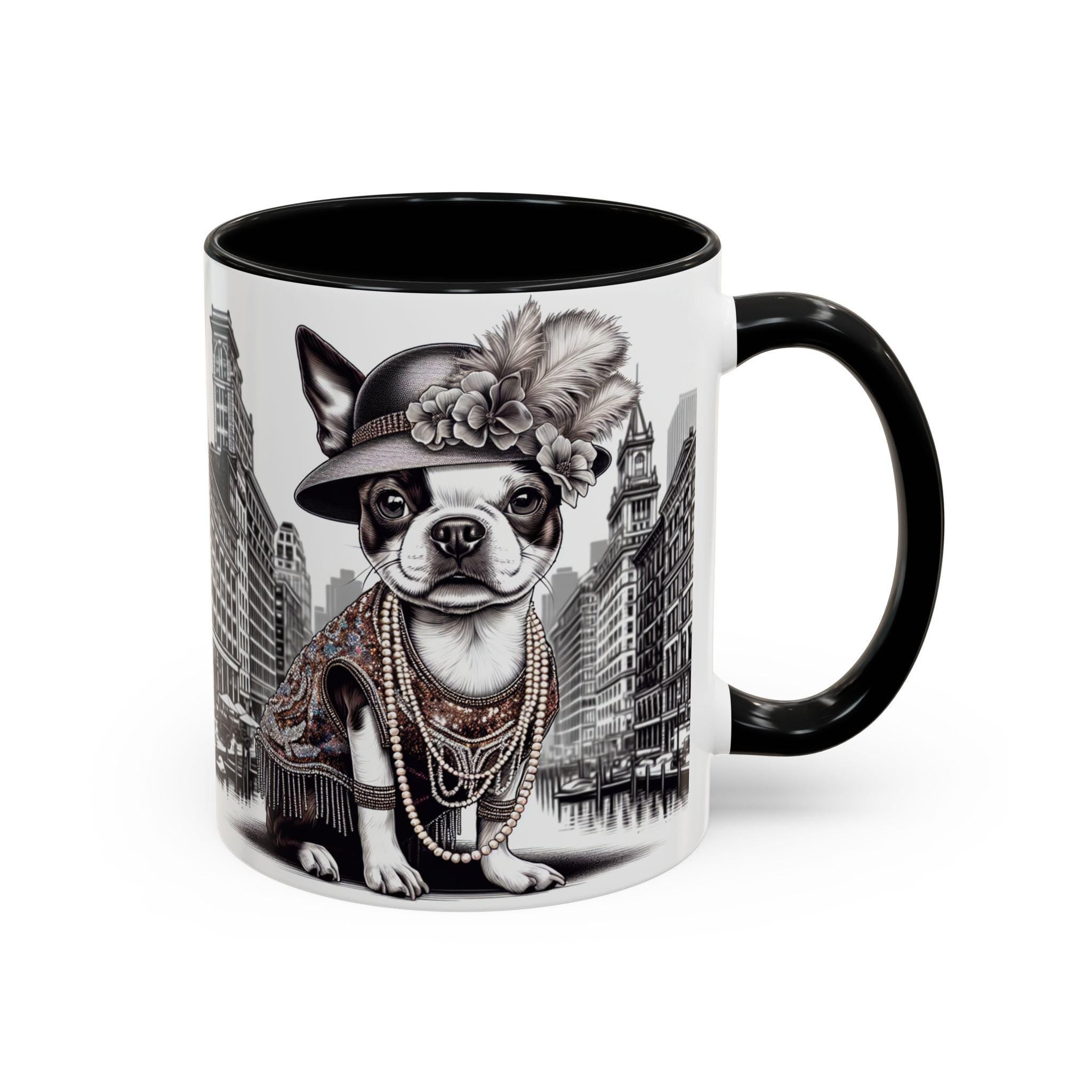 Boston Wawa Gangster Coffee Cup, Boston Terrier, Chihuahua