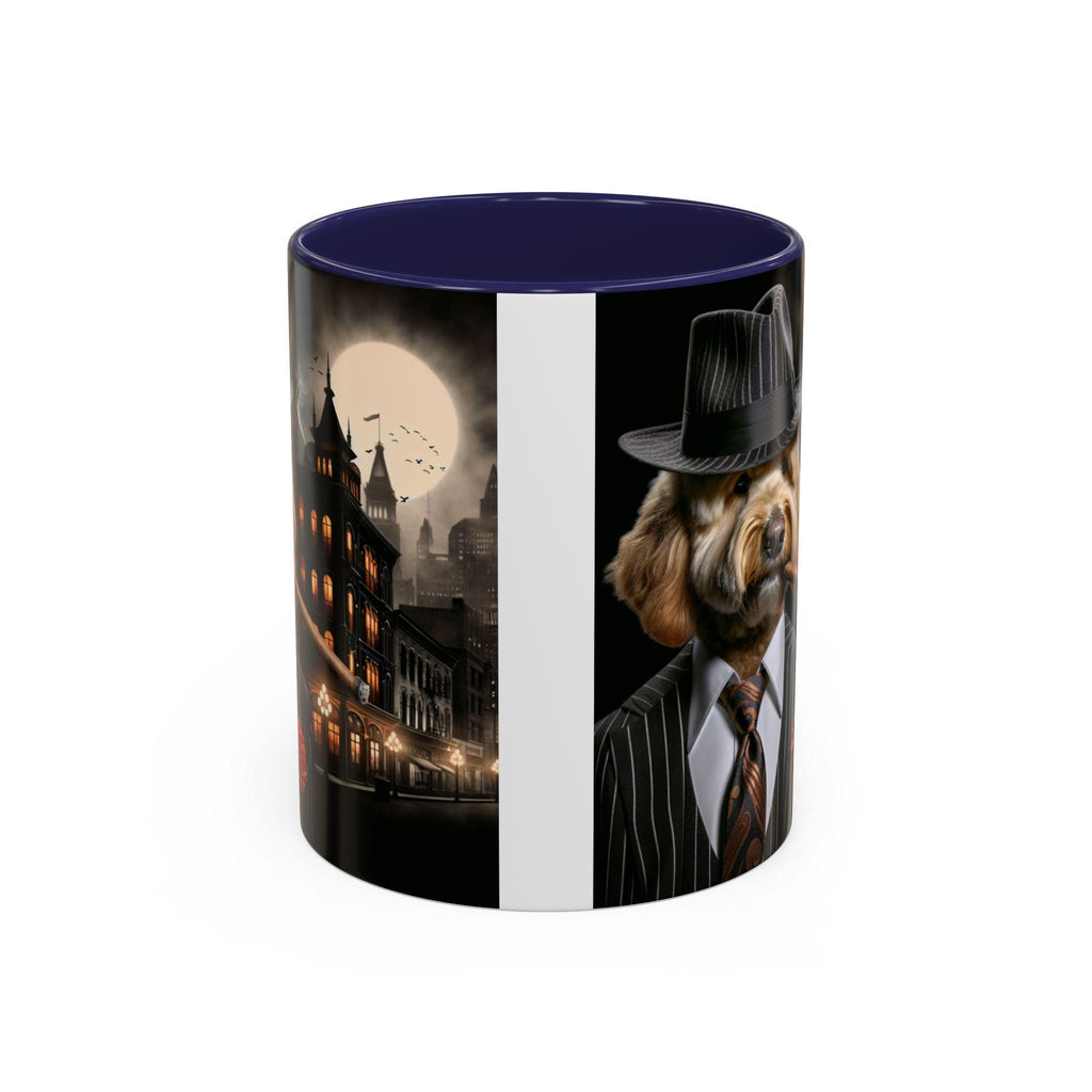 Goldendoodle Gangster Mug – 1920s Speakeasy Dog with Cigar | Vintage Noir Gift for Dog Lovers