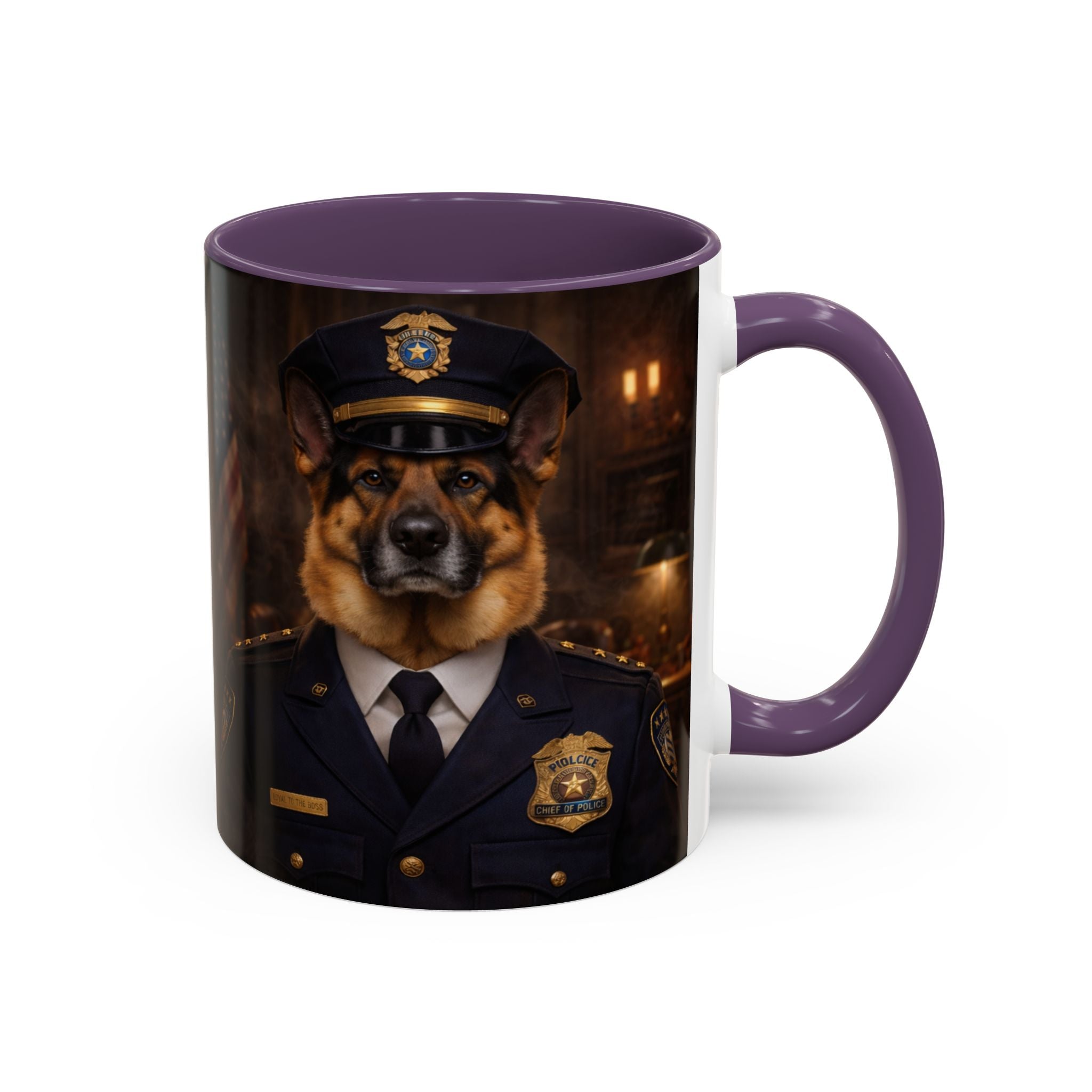 Chief Shepard Police Dog Accent Coffee Mug — "Chief Shepard" Design (11/15oz)