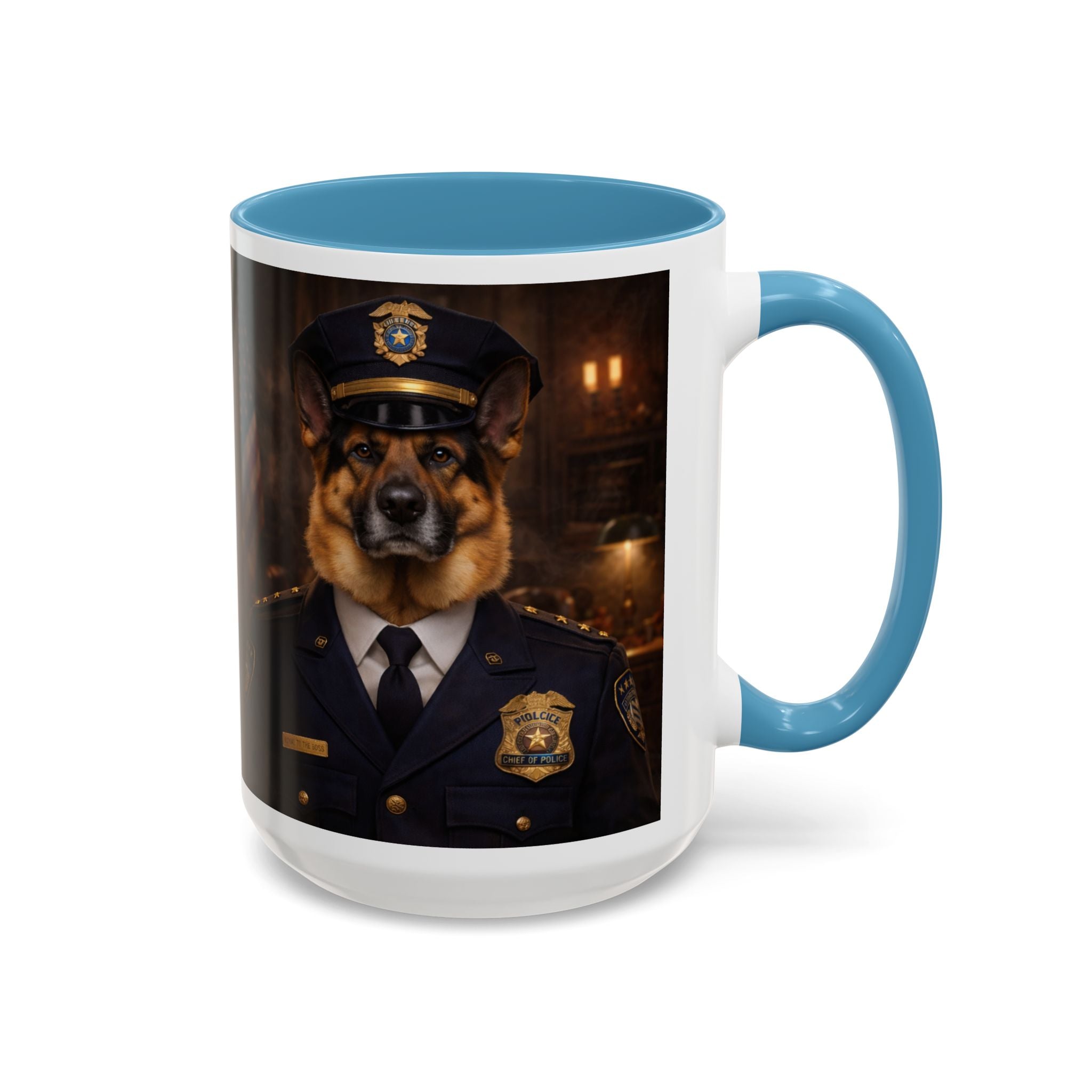 Chief Shepard Police Dog Accent Coffee Mug — "Chief Shepard" Design (11/15oz)