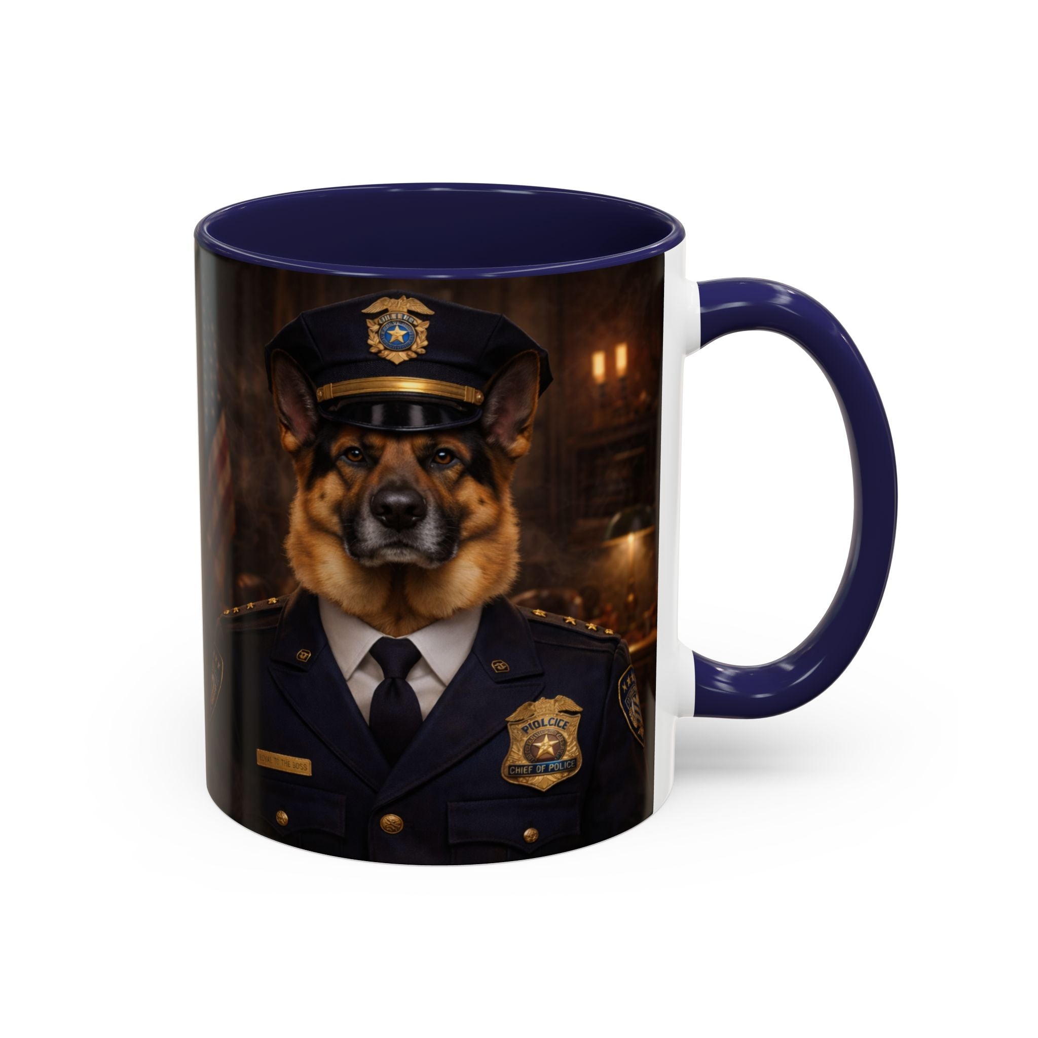 Chief Shepard Police Dog Accent Coffee Mug — "Chief Shepard" Design (11/15oz)