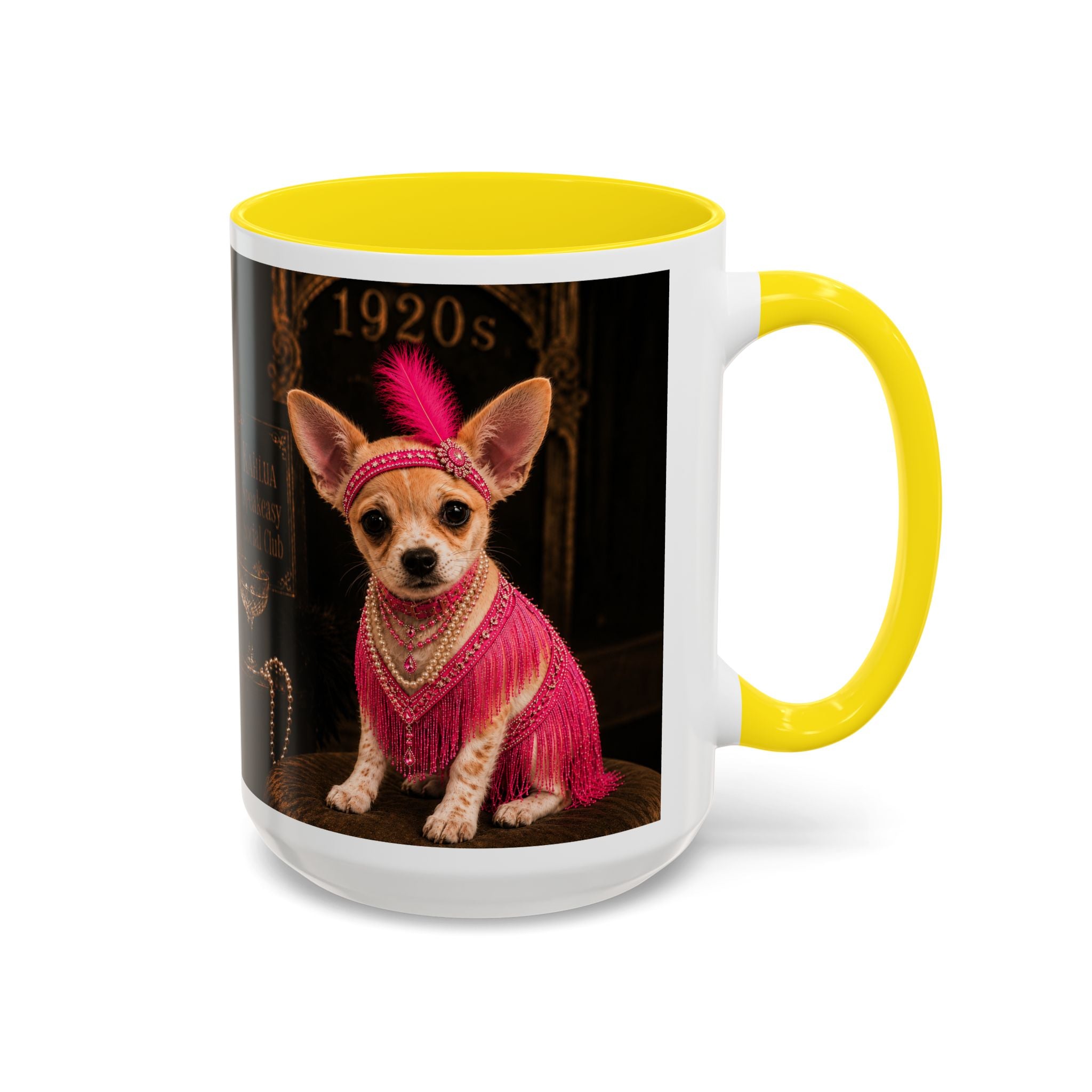 Chihuahua Flapper Accent Coffee Mug — Mob Dogs Collection (11/15oz)