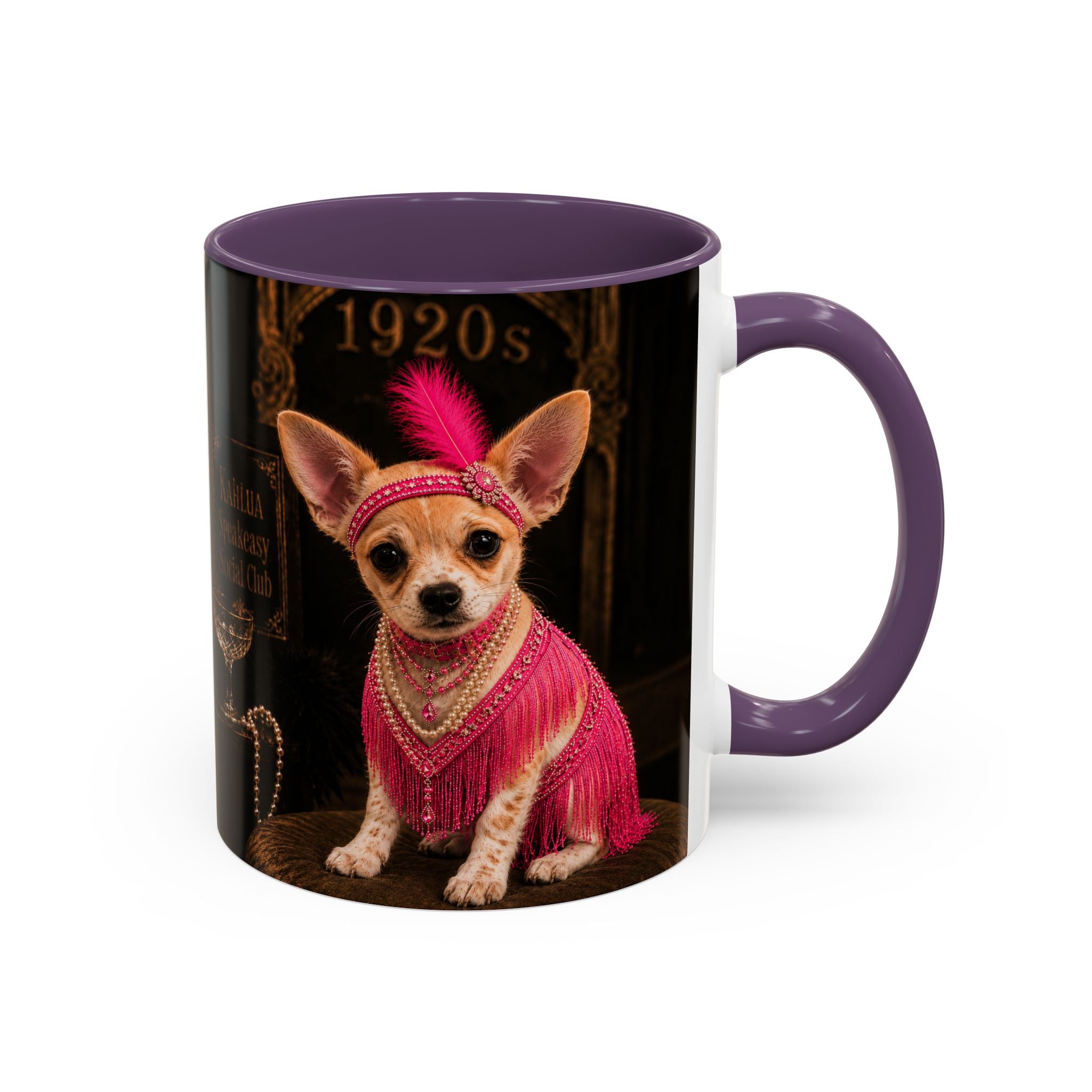Chihuahua Flapper Accent Coffee Mug — Mob Dogs Collection (11/15oz)
