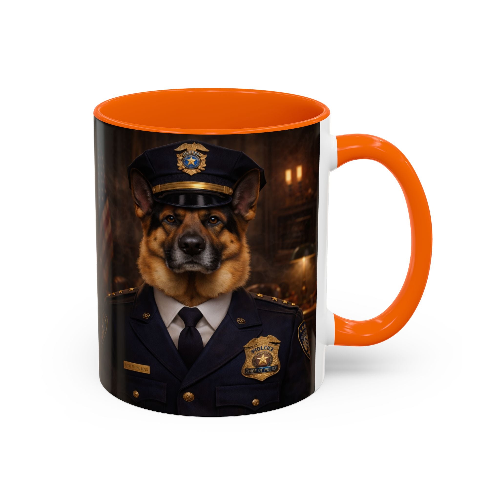 Chief Shepard Police Dog Accent Coffee Mug — "Chief Shepard" Design (11/15oz)