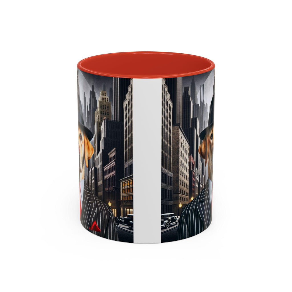 Labrador Gangster Mug – 1920s Noir Dog in Pinstripe Suit | Speakeasy Gift for Dog Lovers