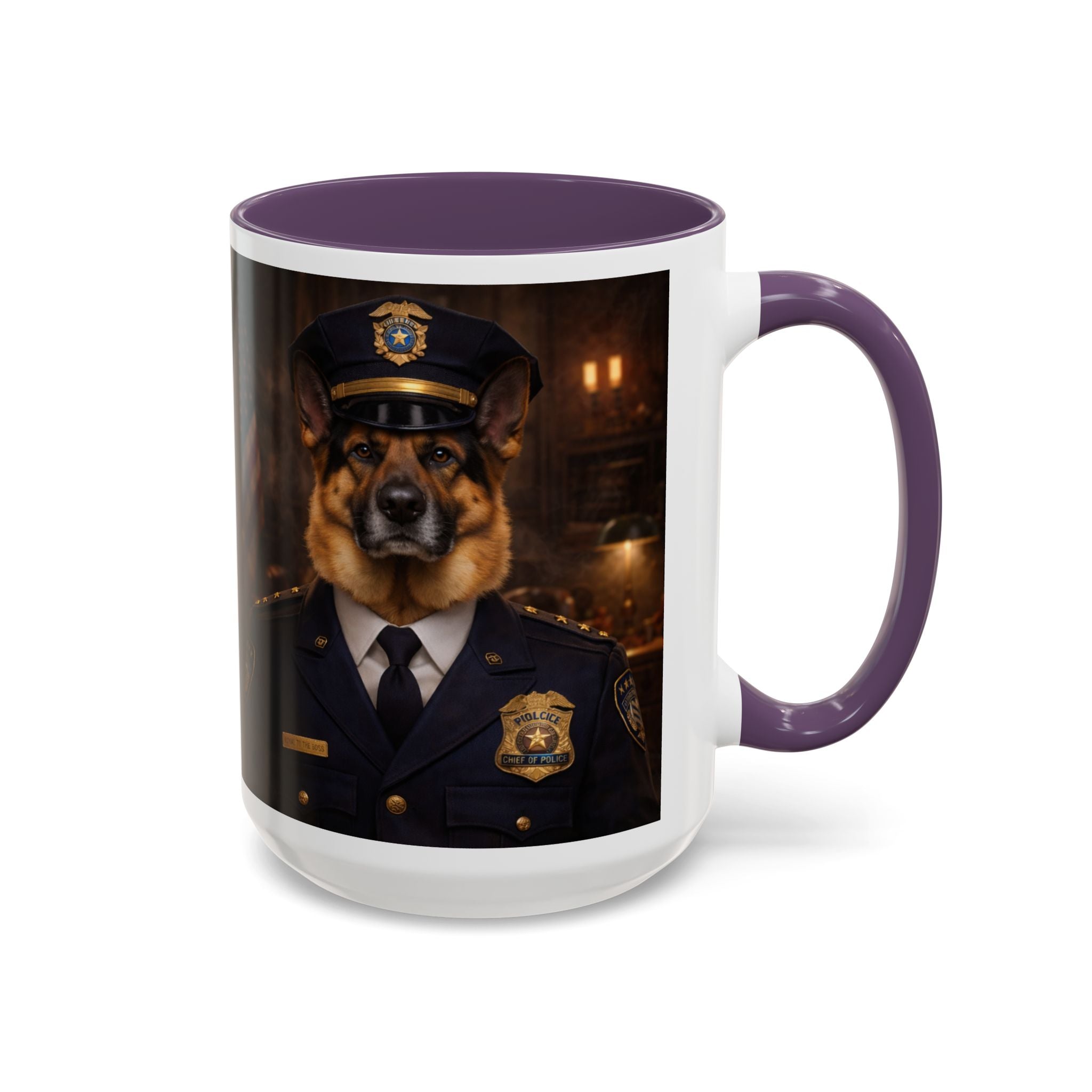 Chief Shepard Police Dog Accent Coffee Mug — "Chief Shepard" Design (11/15oz)