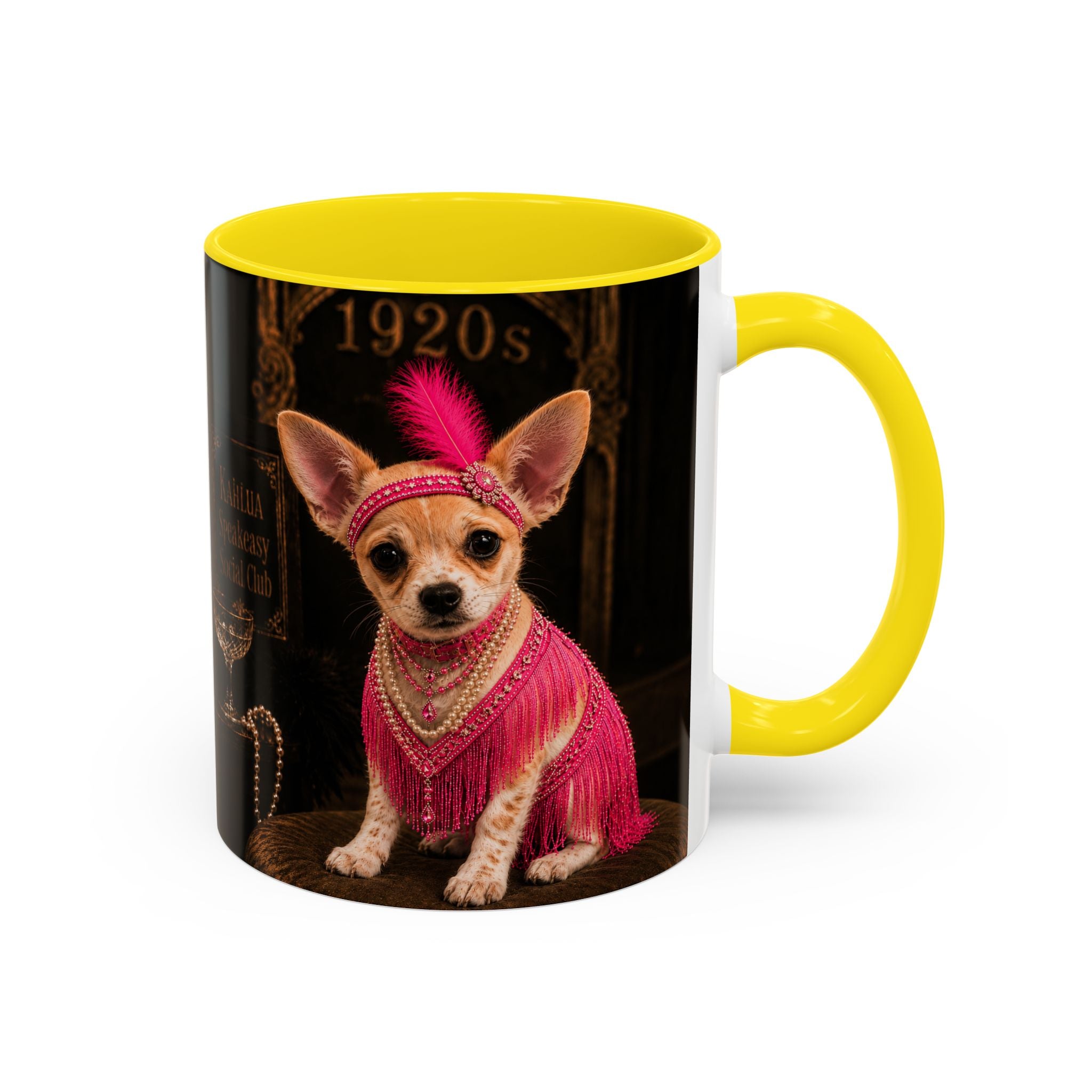 Chihuahua Flapper Accent Coffee Mug — Mob Dogs Collection (11/15oz)