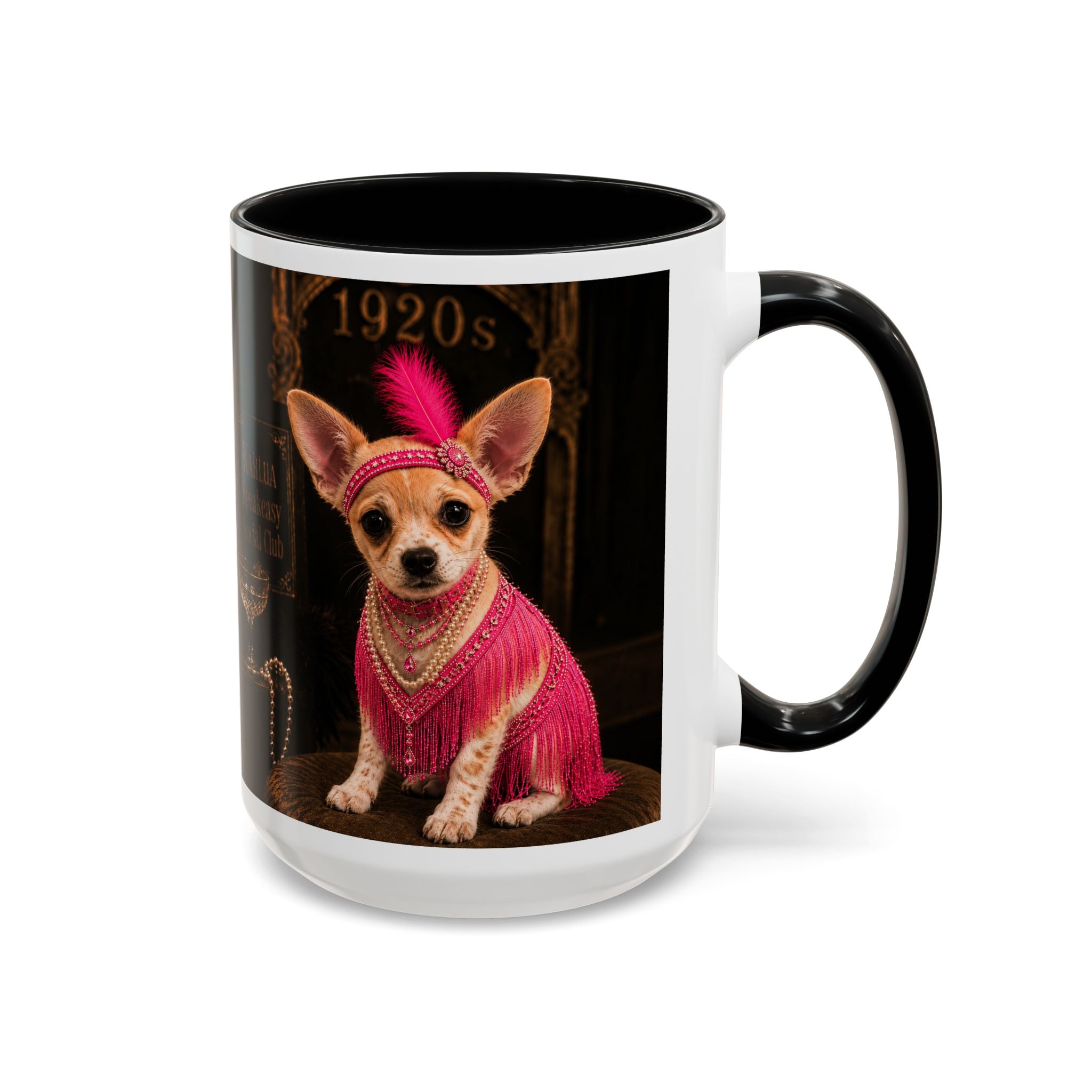 Chihuahua Flapper Accent Coffee Mug — Mob Dogs Collection (11/15oz)
