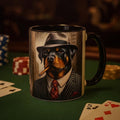 Rottweiler Gangster Ceramic Coffee Mug, Funny Dog Lover Gift