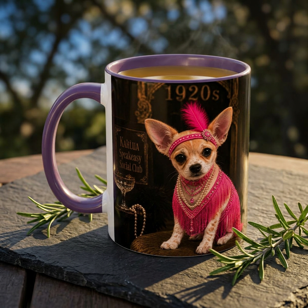 Chihuahua Flapper Accent Coffee Mug — Mob Dogs Collection (11/15oz)