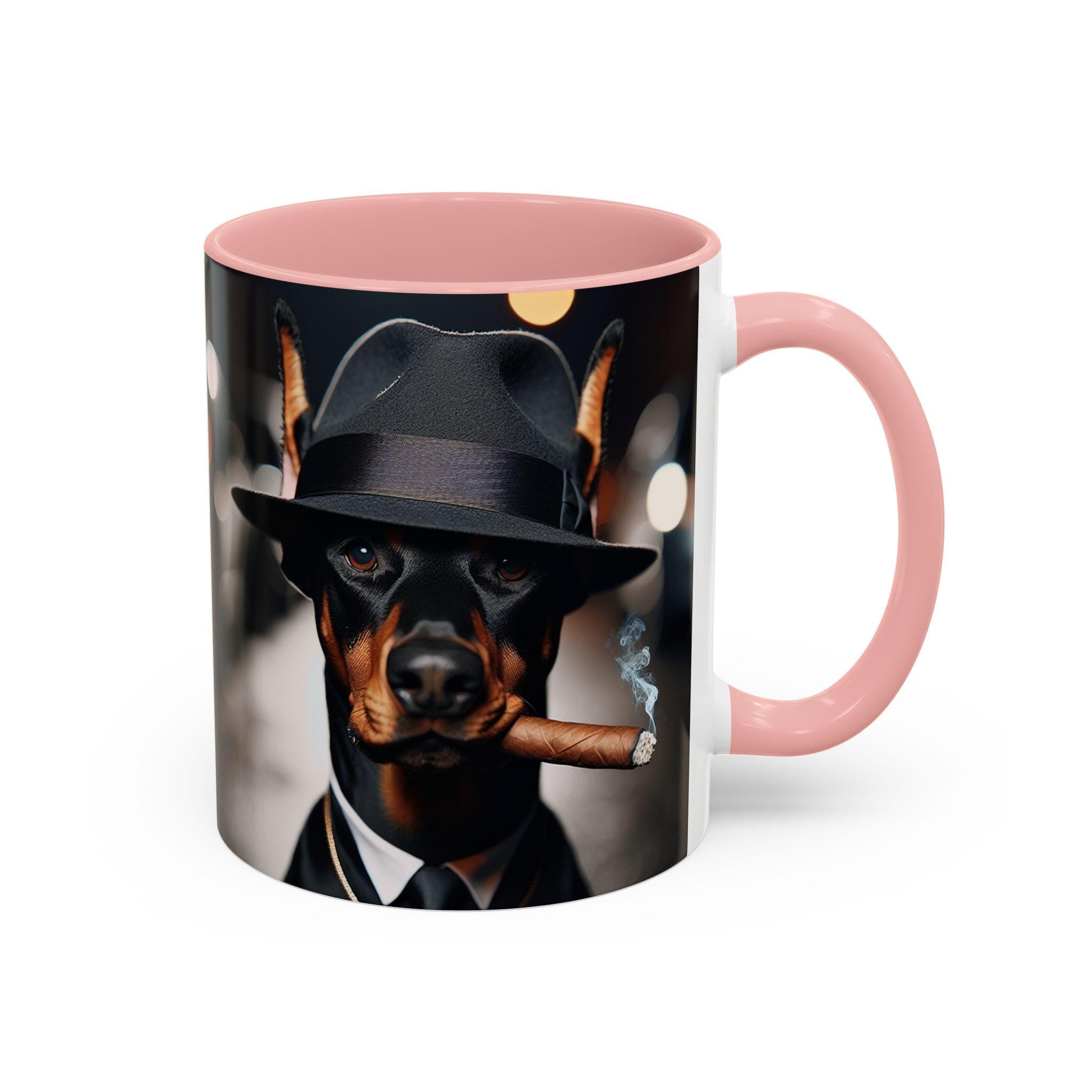 Doberman Gangster Coffee Mug, Dog Lover Gift