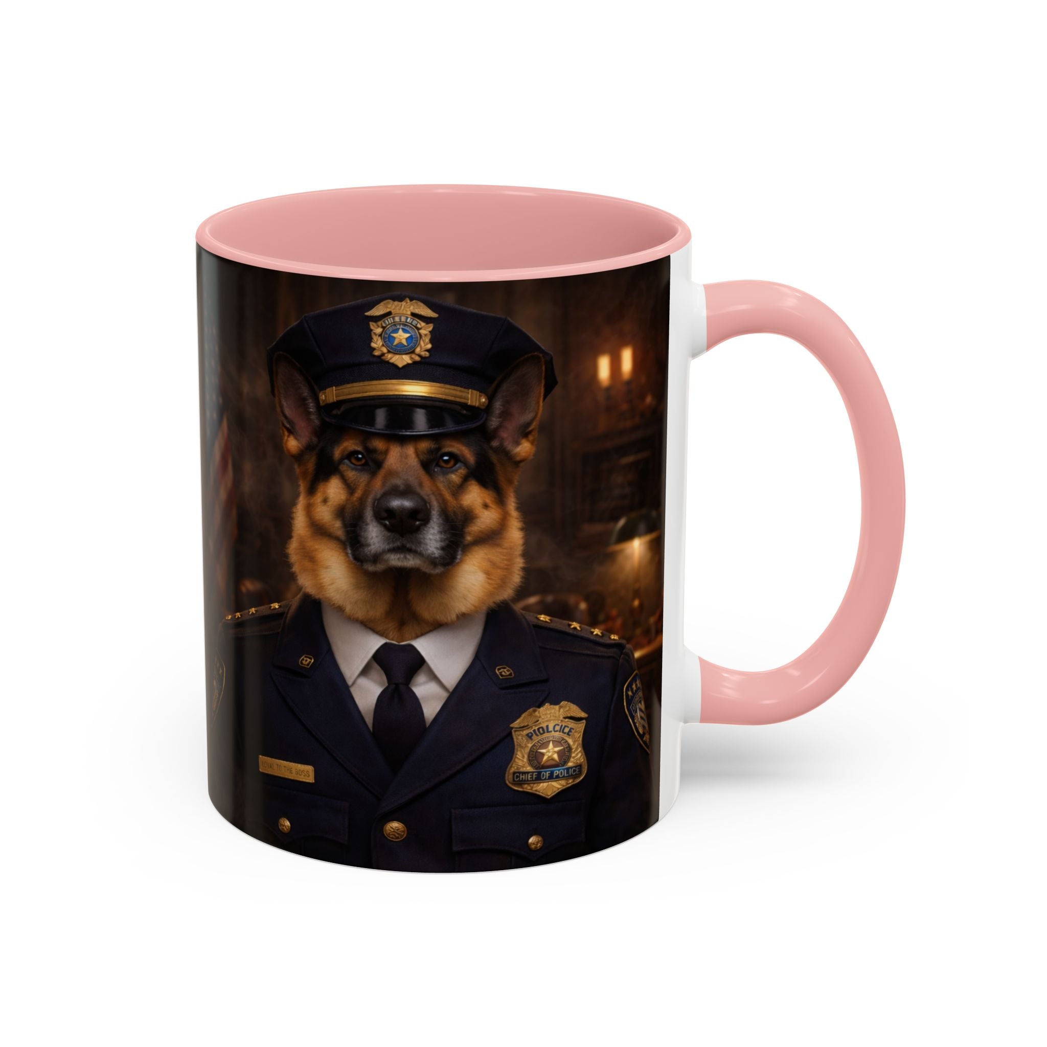 Chief Shepard Police Dog Accent Coffee Mug — "Chief Shepard" Design (11/15oz)