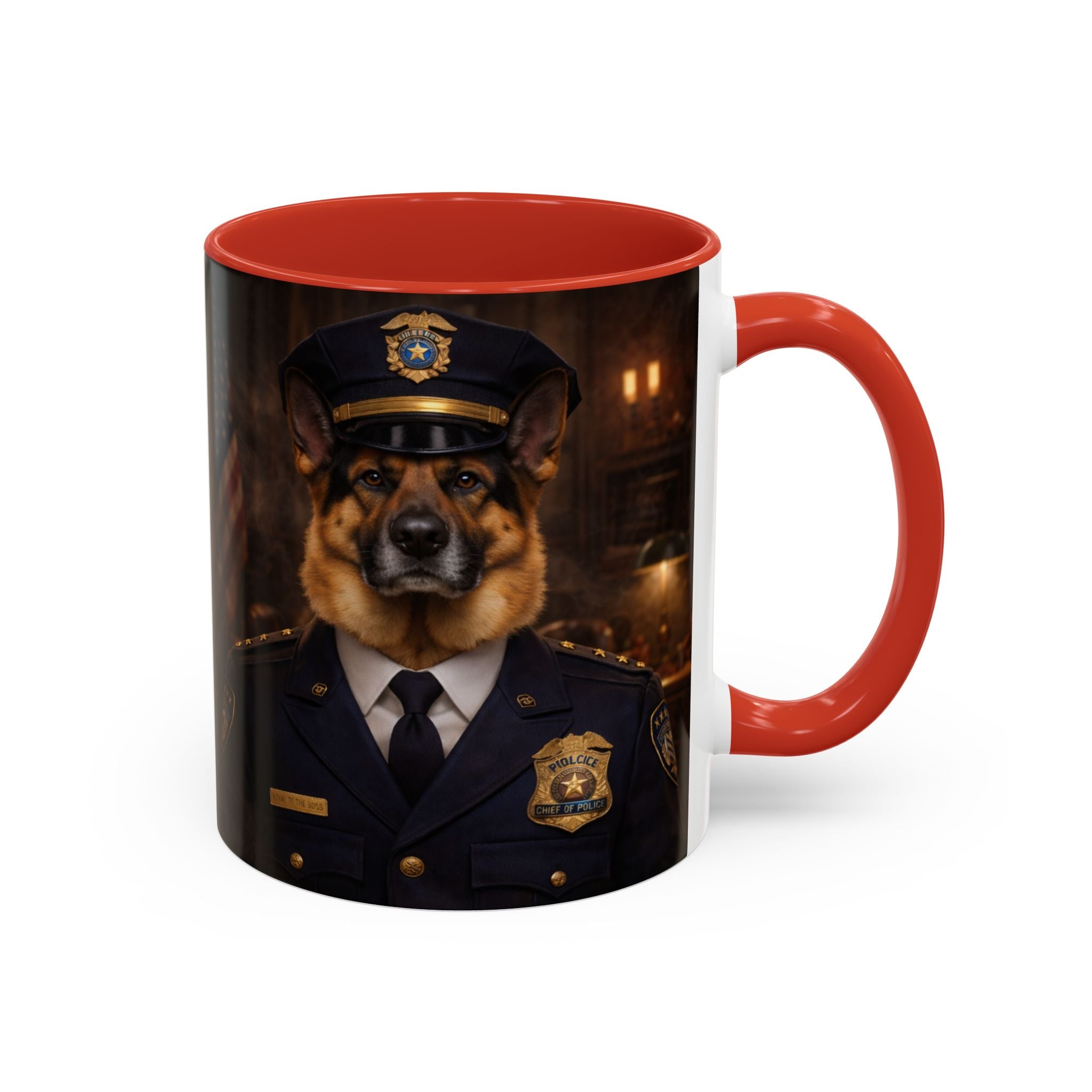 Chief Shepard Police Dog Accent Coffee Mug — "Chief Shepard" Design (11/15oz)