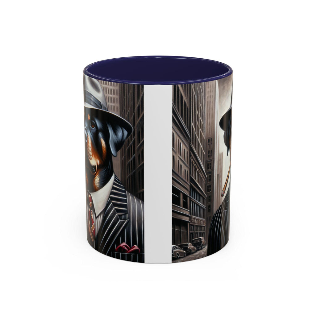 Rottweiler Gangster Ceramic Coffee Mug, Funny Dog Lover Gift