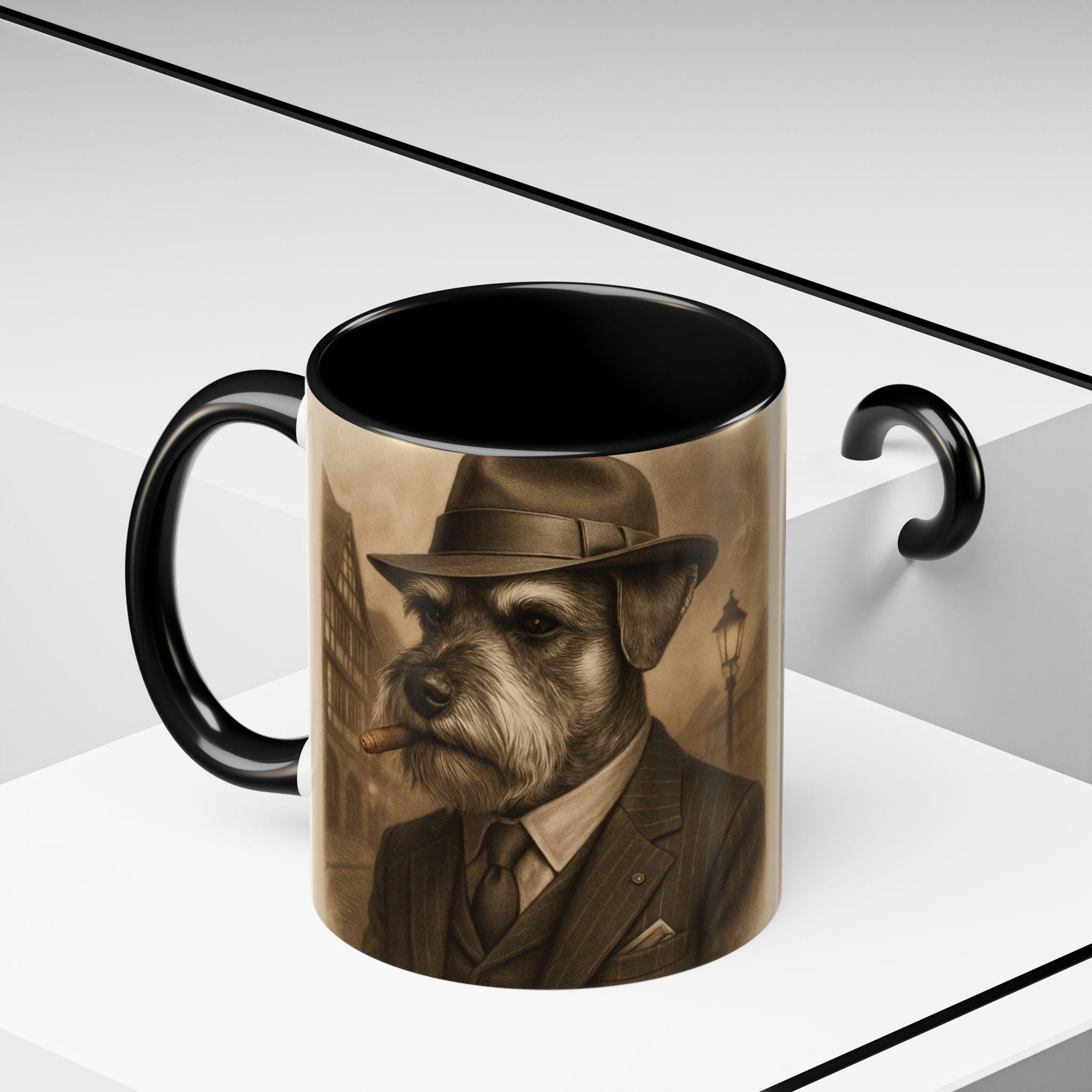 Gangster Dog accent Coffee Mug, Vintage Speakeasy Art, Funny Dog Lover Gift