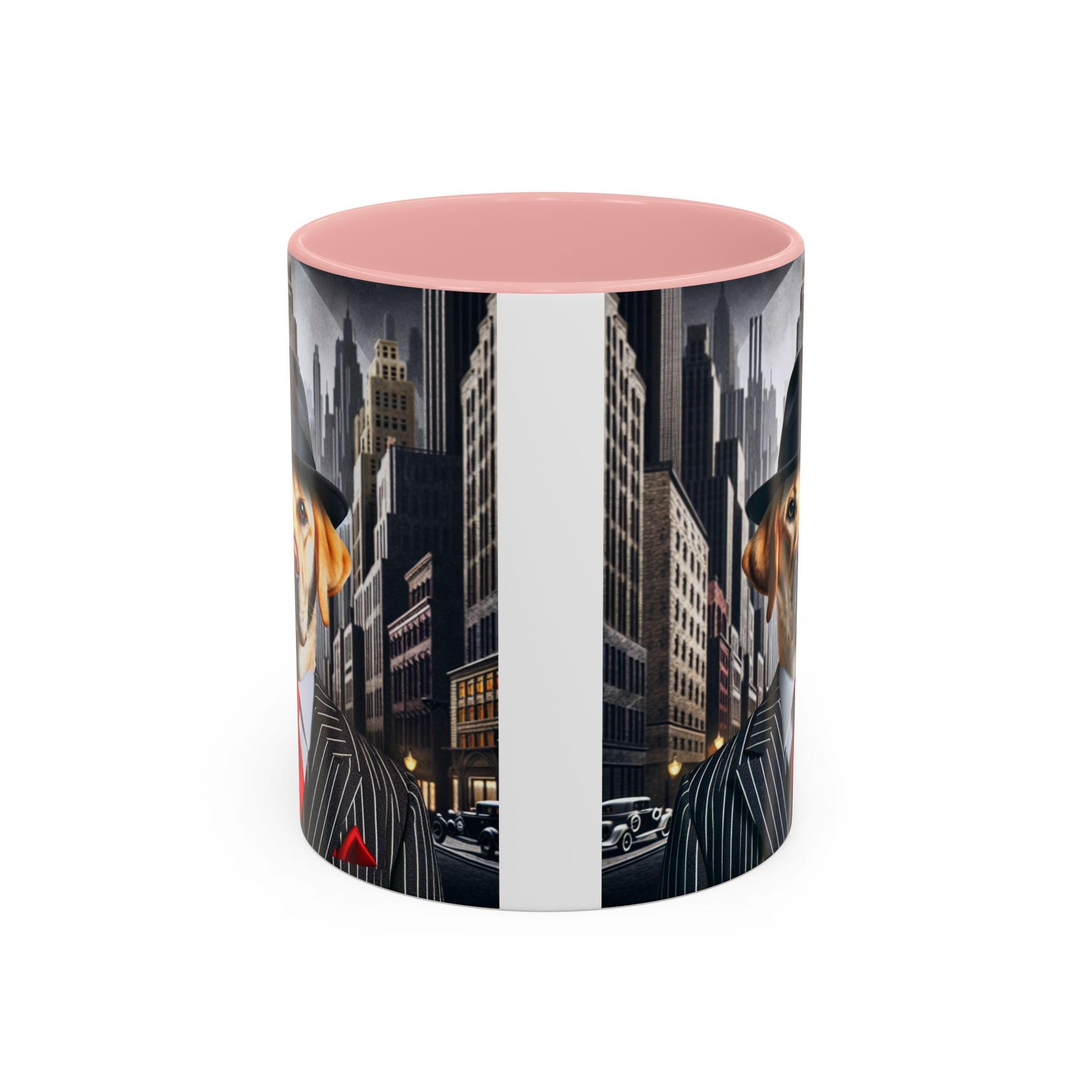 Labrador Gangster Mug – 1920s Noir Dog in Pinstripe Suit | Speakeasy Gift for Dog Lovers