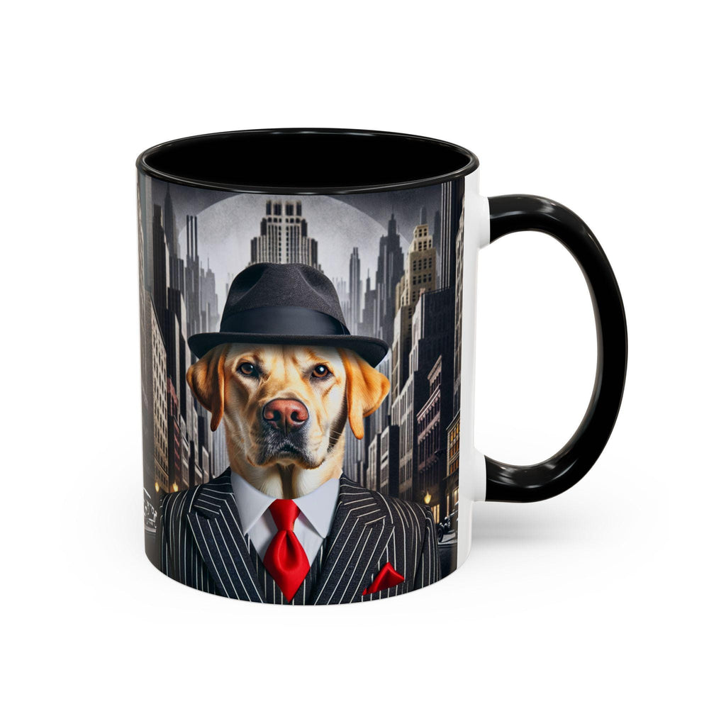 Labrador Gangster Mug – 1920s Noir Dog in Pinstripe Suit | Speakeasy Gift for Dog Lovers