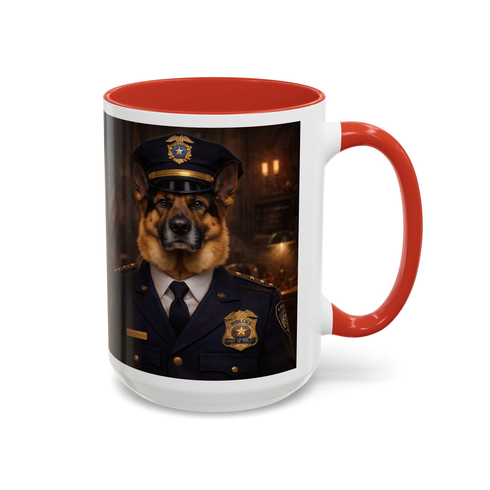 Chief Shepard Police Dog Accent Coffee Mug — "Chief Shepard" Design (11/15oz)