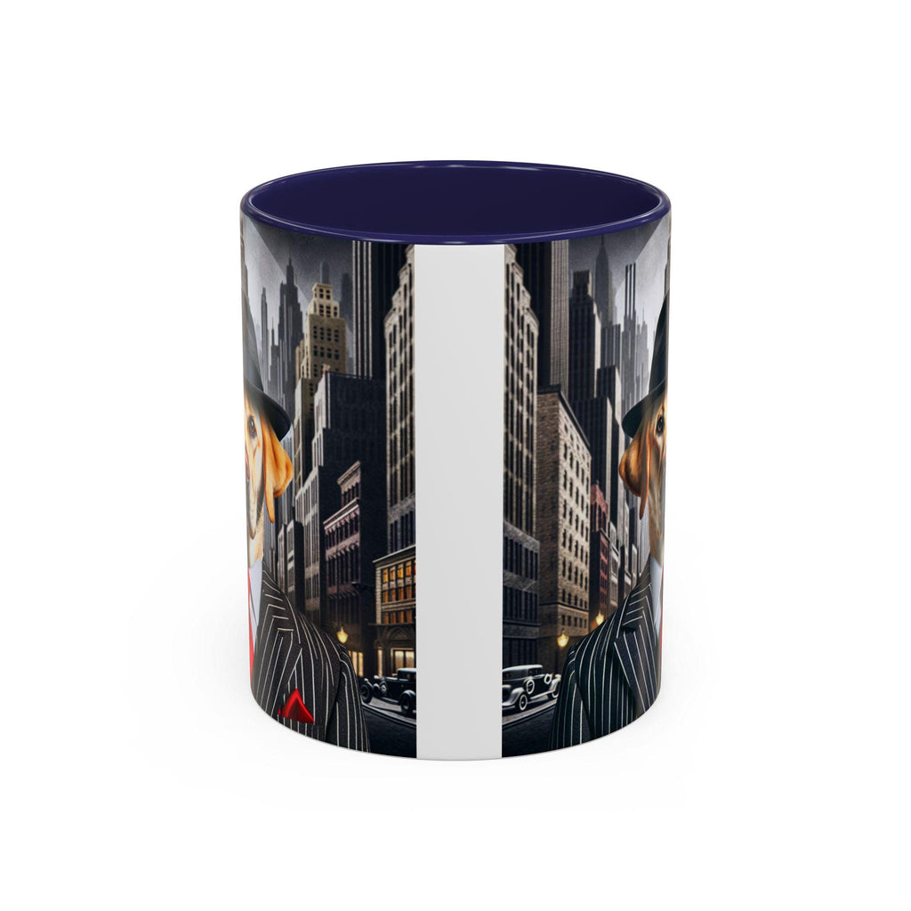 Labrador Gangster Mug – 1920s Noir Dog in Pinstripe Suit | Speakeasy Gift for Dog Lovers