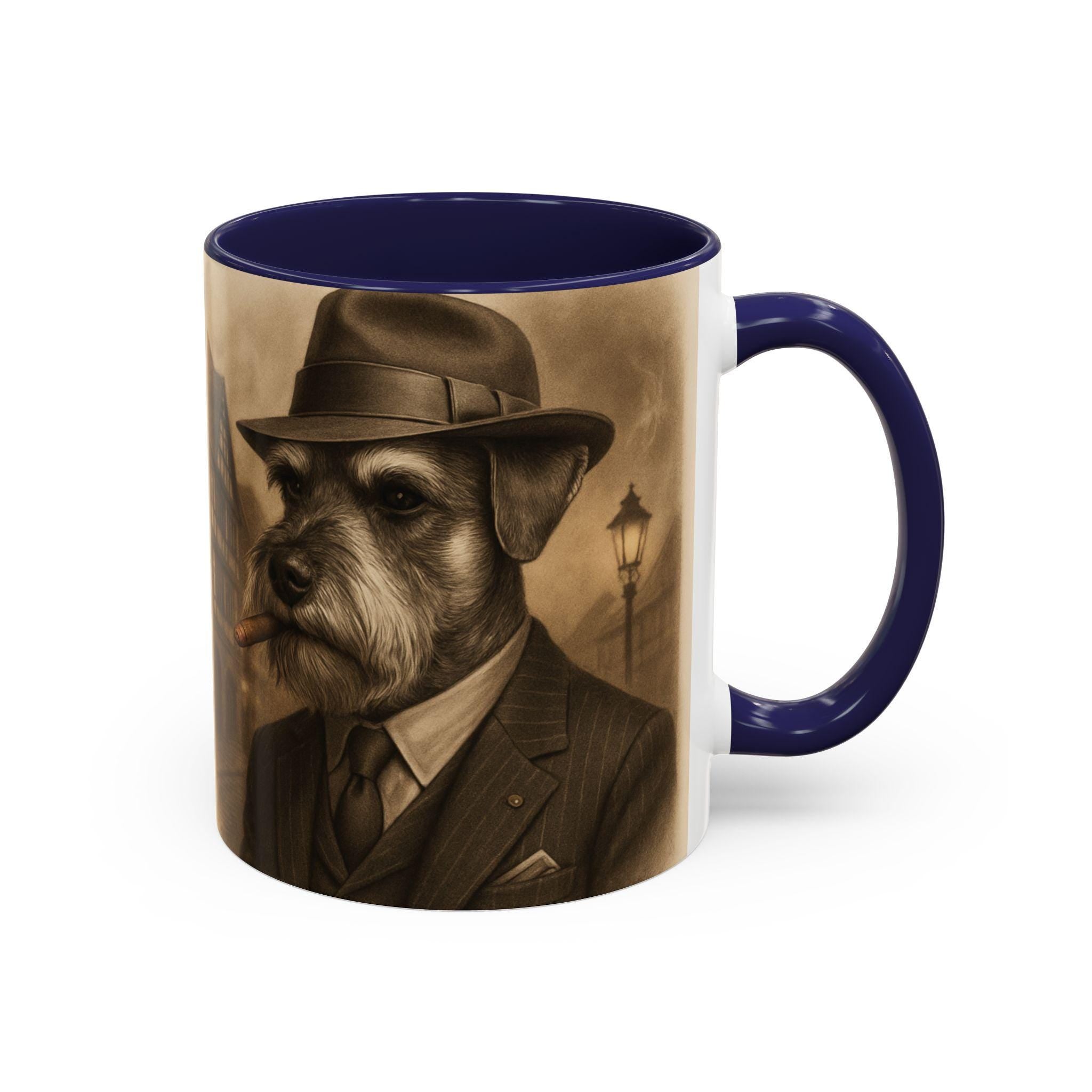 Gangster Dog accent Coffee Mug, Vintage Speakeasy Art, Funny Dog Lover Gift