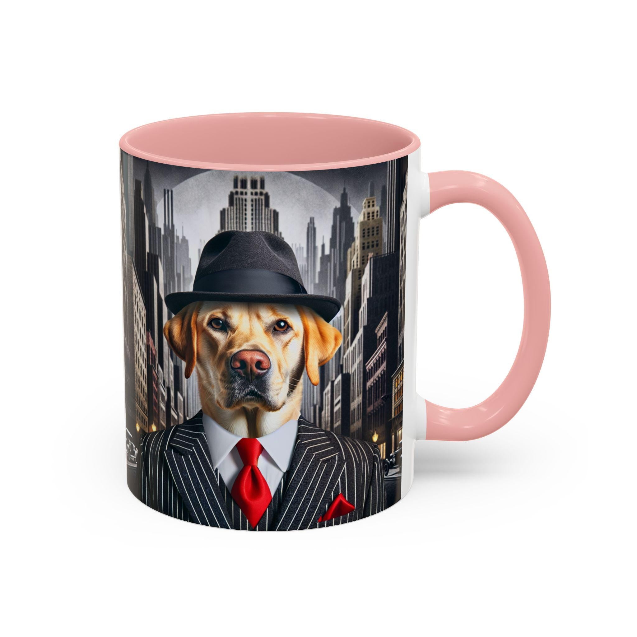 Labrador Gangster Mug – 1920s Noir Dog in Pinstripe Suit | Speakeasy Gift for Dog Lovers