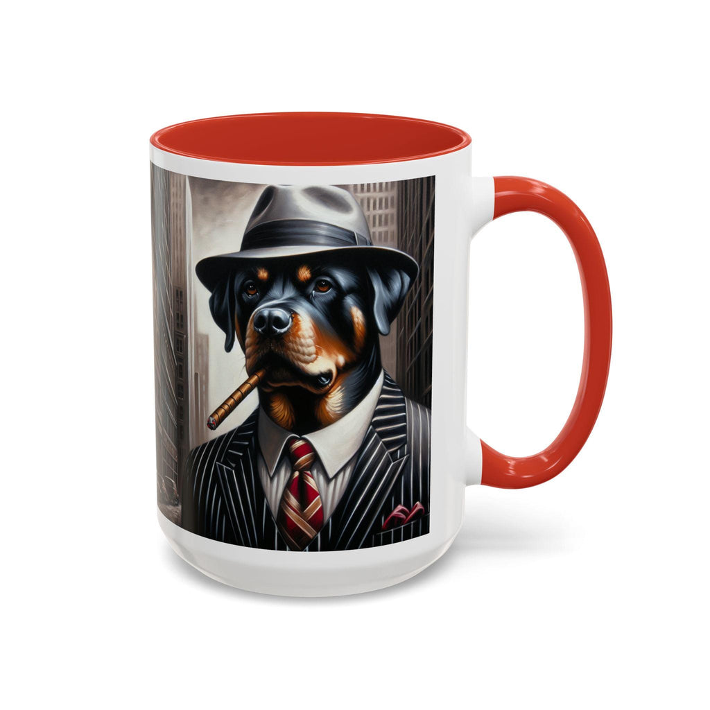 Rottweiler Gangster Ceramic Coffee Mug, Funny Dog Lover Gift