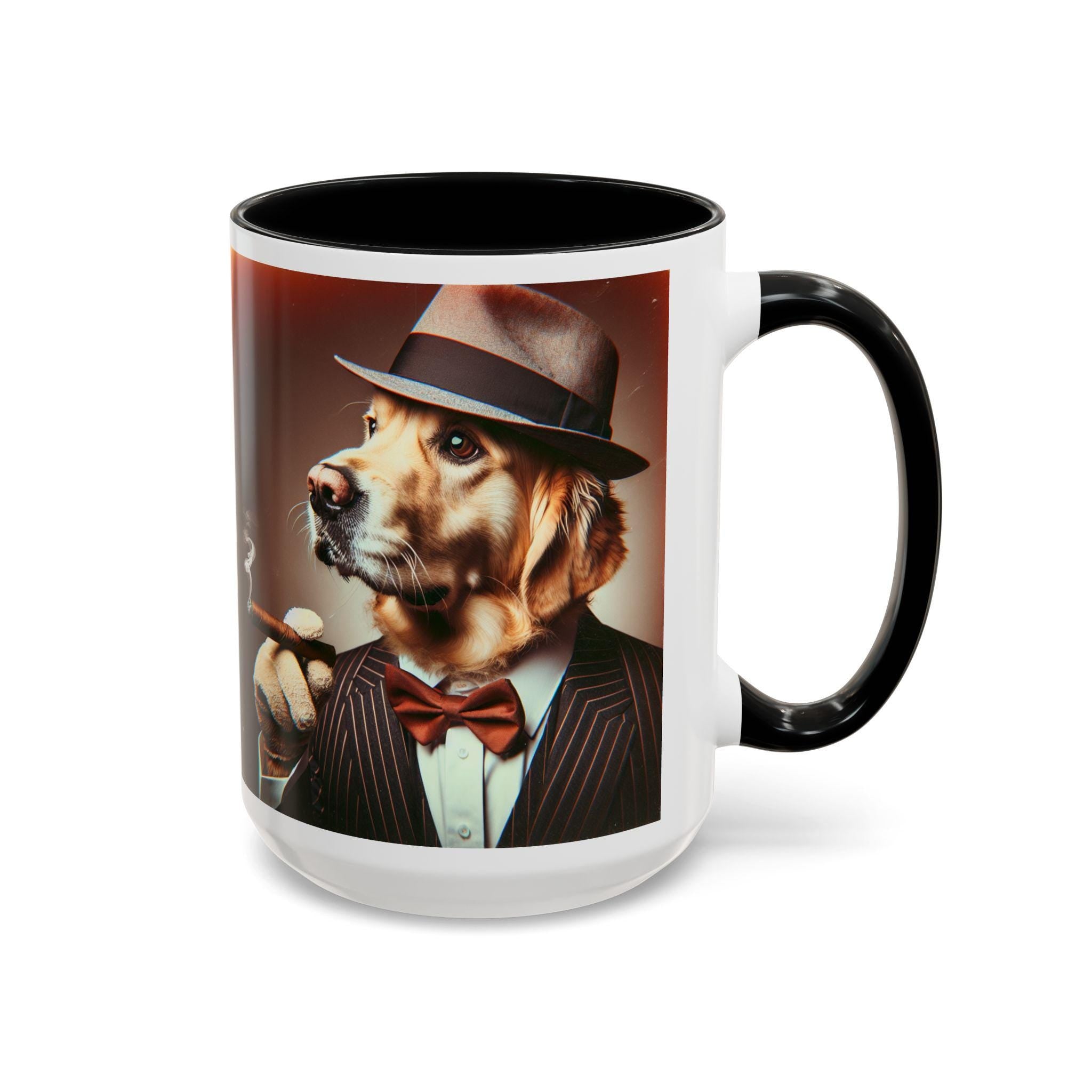 Golden Retriever Mobster Coffee Mug, Pet Lover Gift