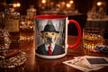 Labrador Gangster Mug – 1920s Noir Dog in Pinstripe Suit | Speakeasy Gift for Dog Lovers