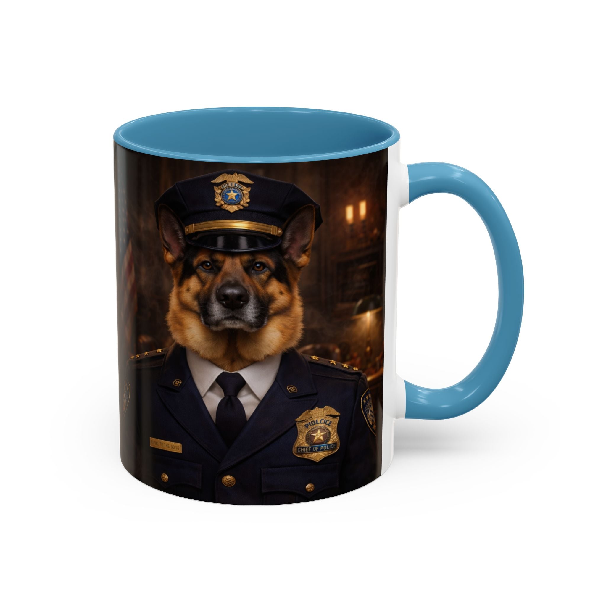 Chief Shepard Police Dog Accent Coffee Mug — "Chief Shepard" Design (11/15oz)