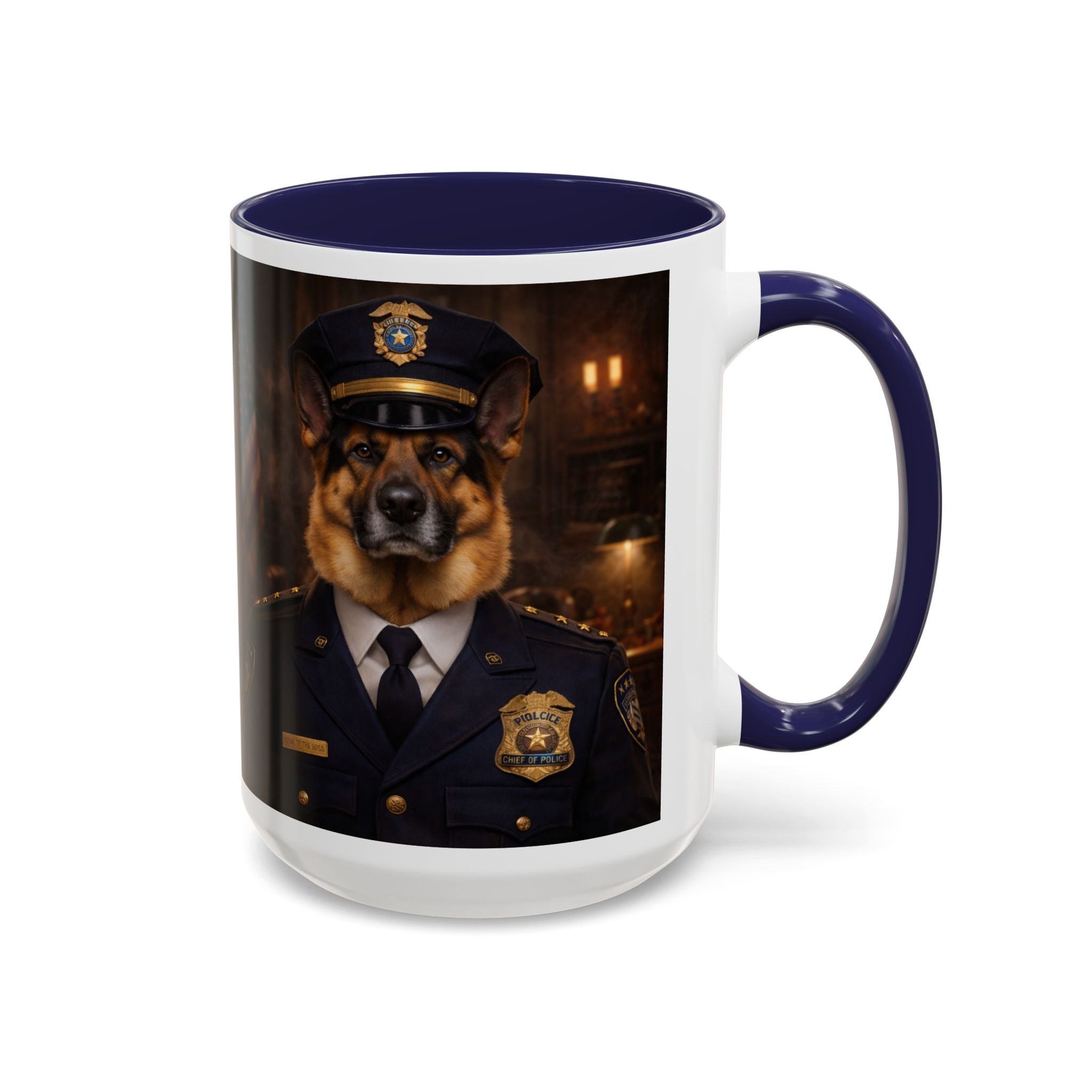 Chief Shepard Police Dog Accent Coffee Mug — "Chief Shepard" Design (11/15oz)