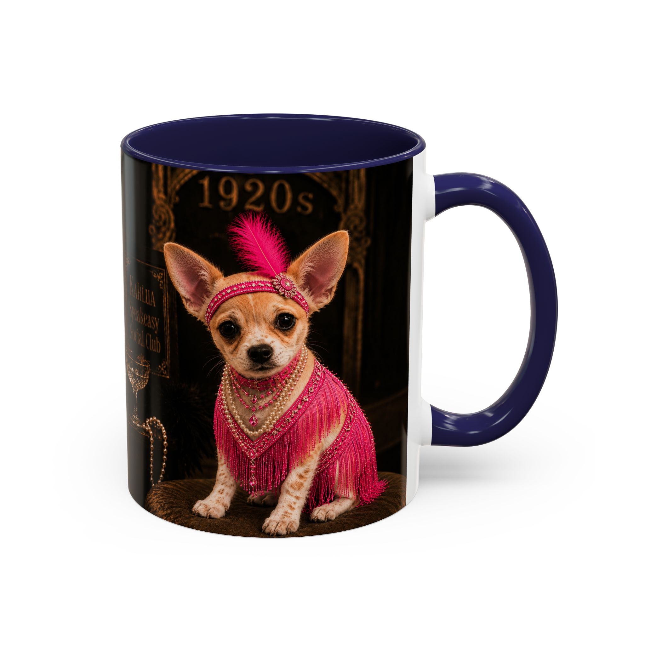 Chihuahua Flapper Accent Coffee Mug — Mob Dogs Collection (11/15oz)