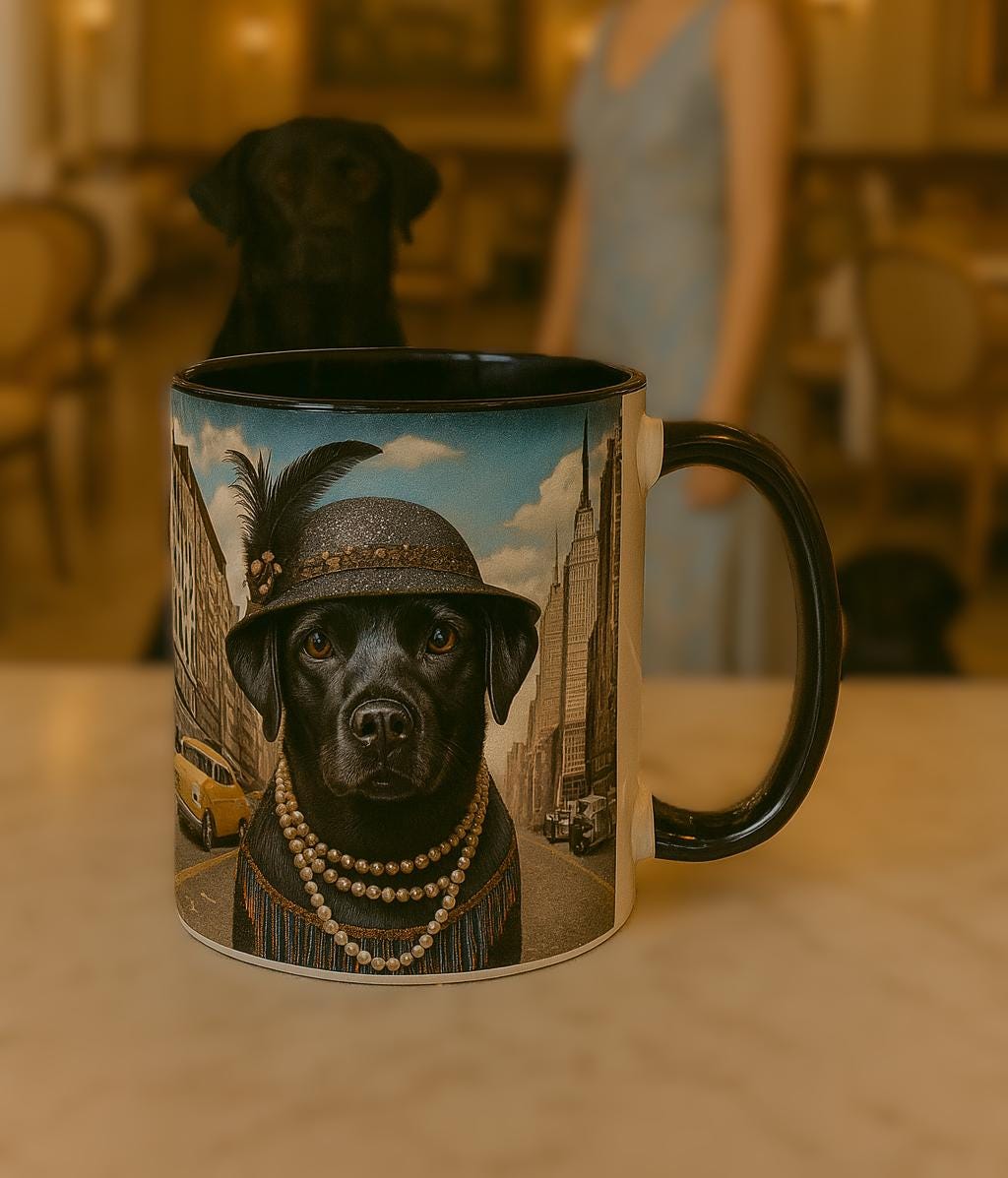 Black Lab Coffee Mug, Gift for dog lover