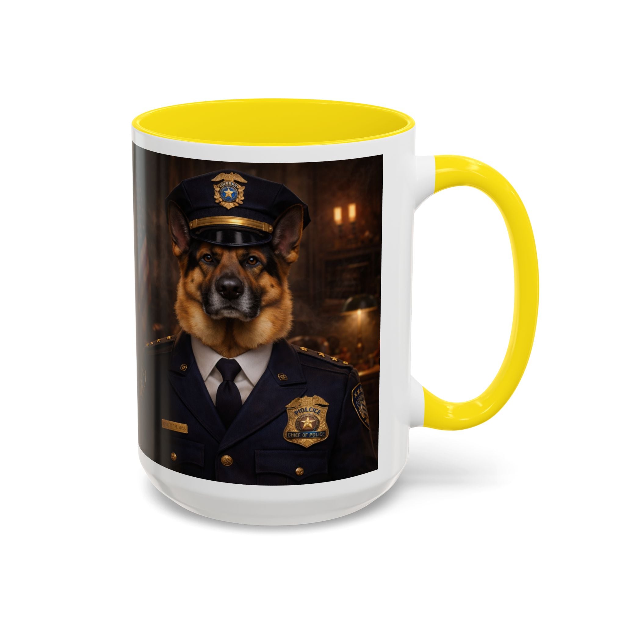 Chief Shepard Police Dog Accent Coffee Mug — "Chief Shepard" Design (11/15oz)