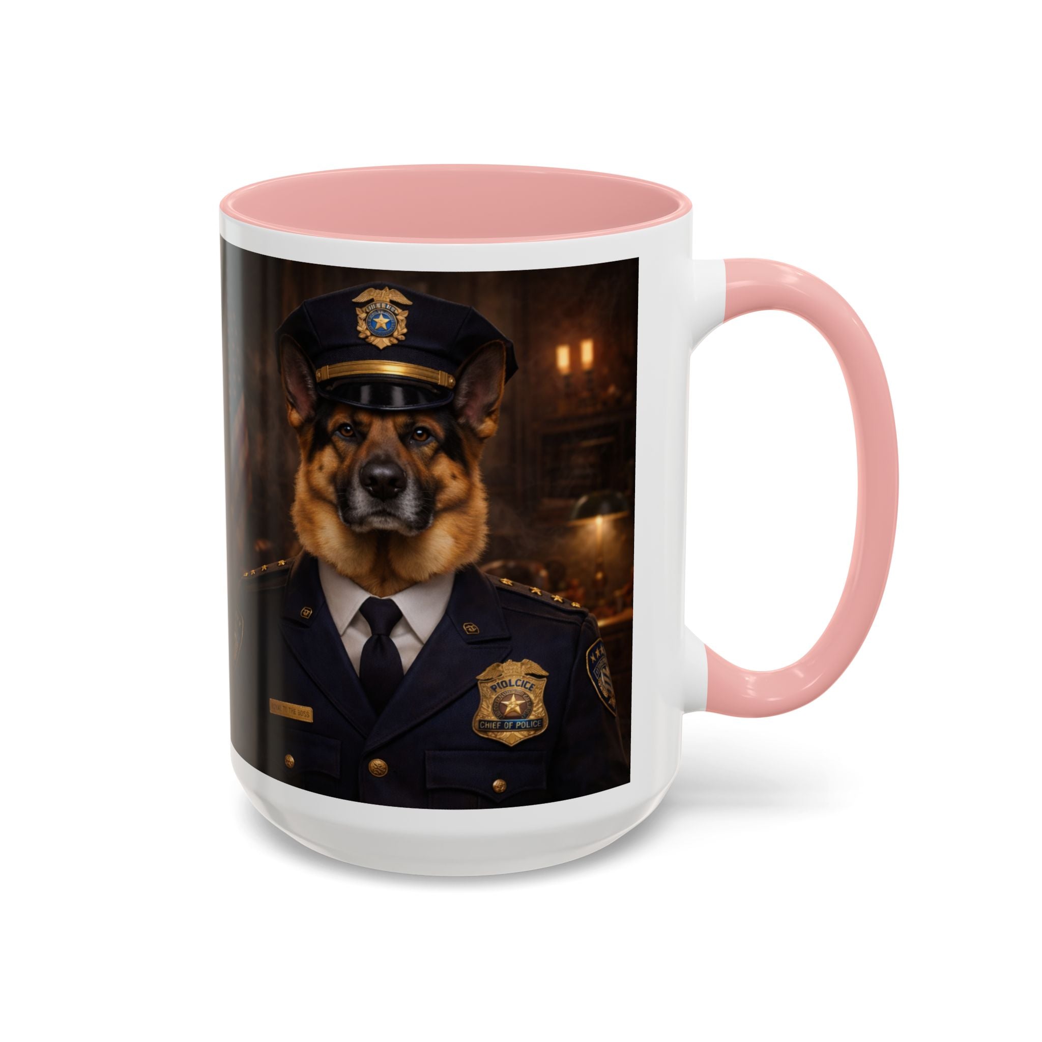 Chief Shepard Police Dog Accent Coffee Mug — "Chief Shepard" Design (11/15oz)
