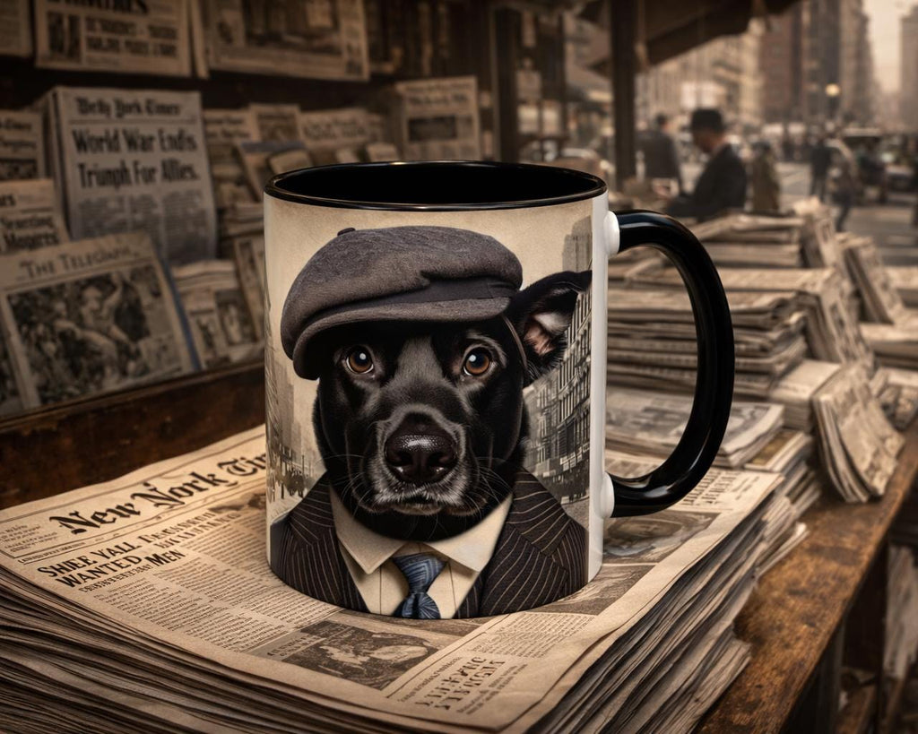Rescue Dog Gangster Portrait Coffee Mug
