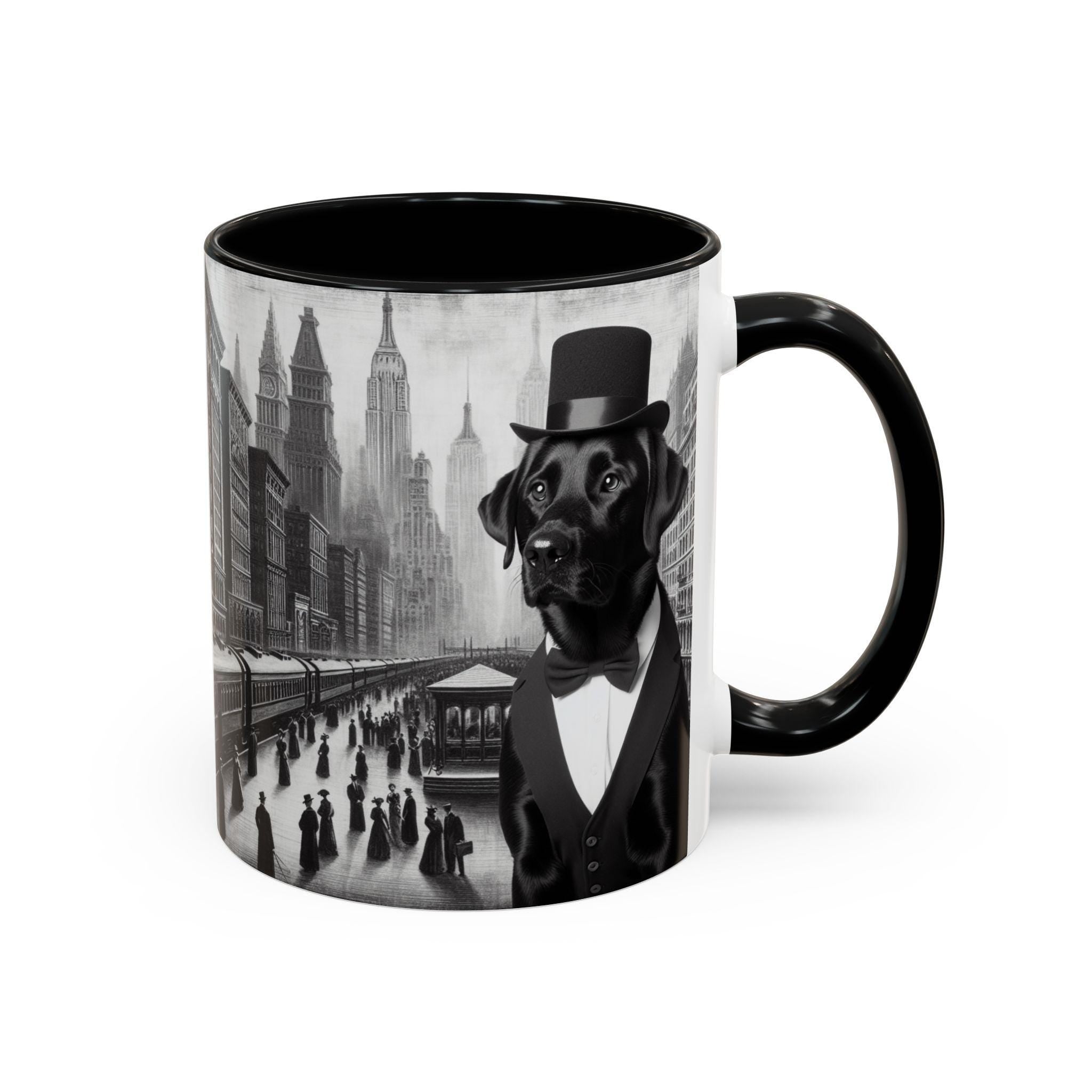 Black Lab Gentleman Mug, Funny Dog Lover Gift