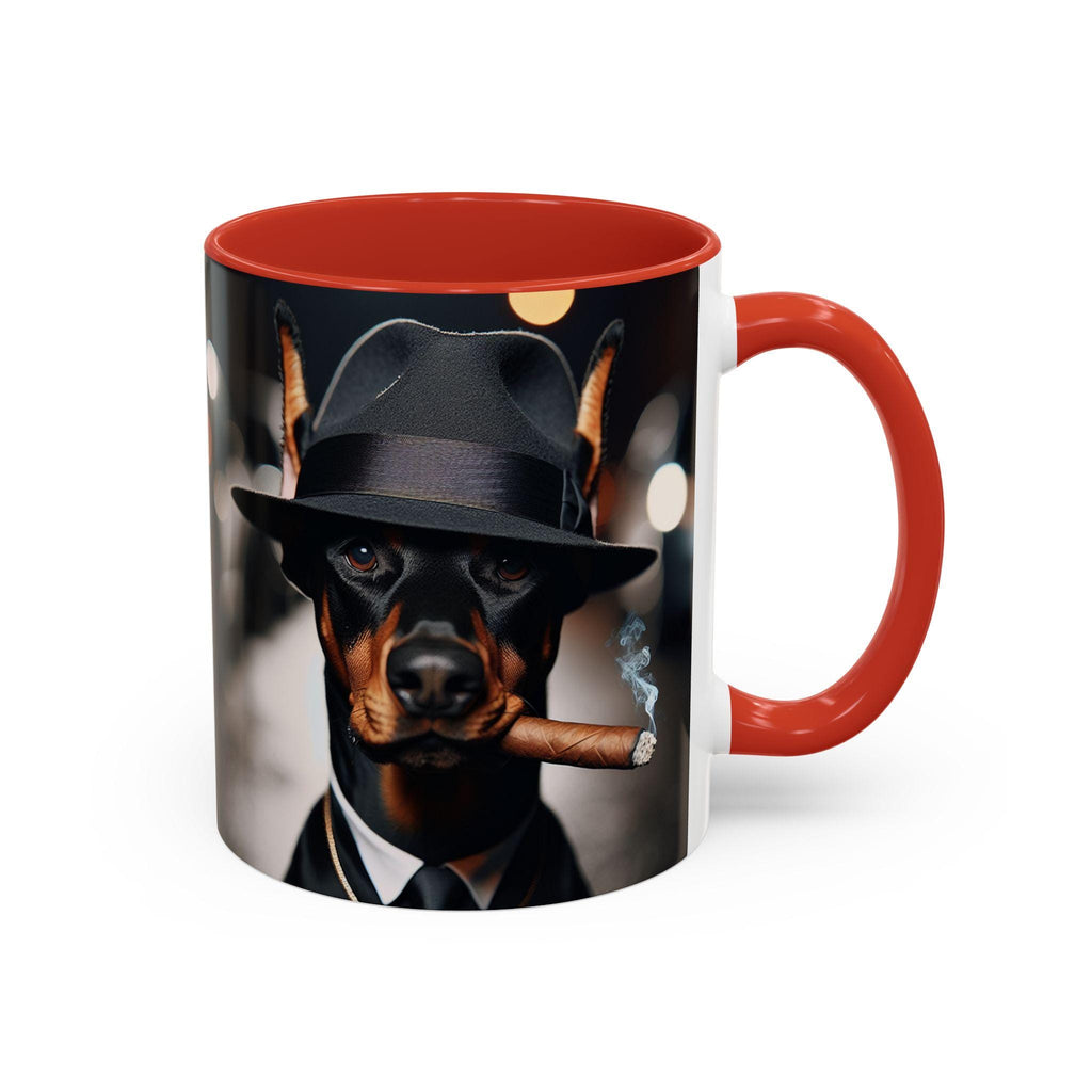 Doberman Gangster Coffee Mug, Dog Lover Gift