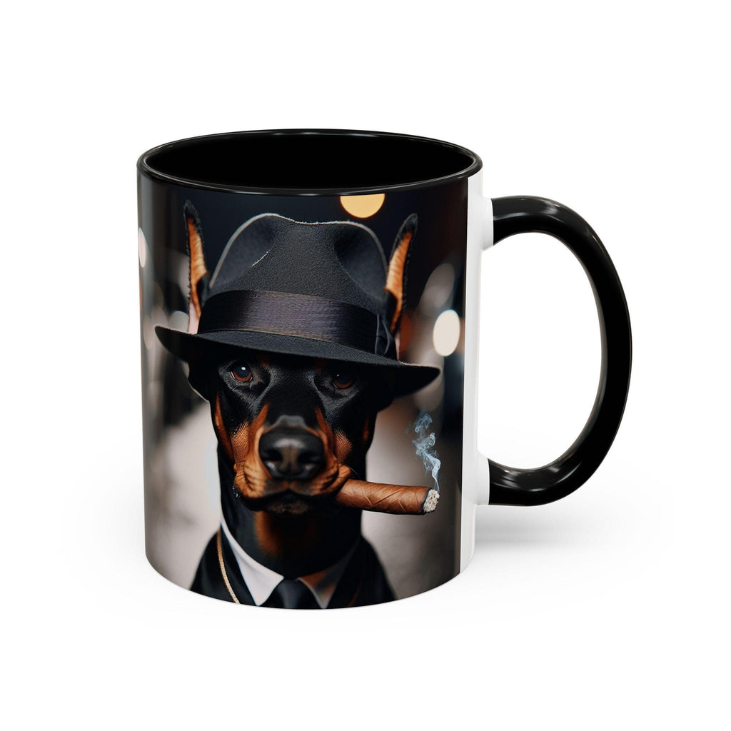 Doberman Gangster Coffee Mug, Dog Lover Gift