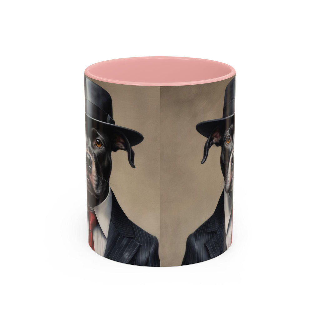 Mobster Pit Bull Coffee Mug, Gangster Animal mug, Mafia Dog cup