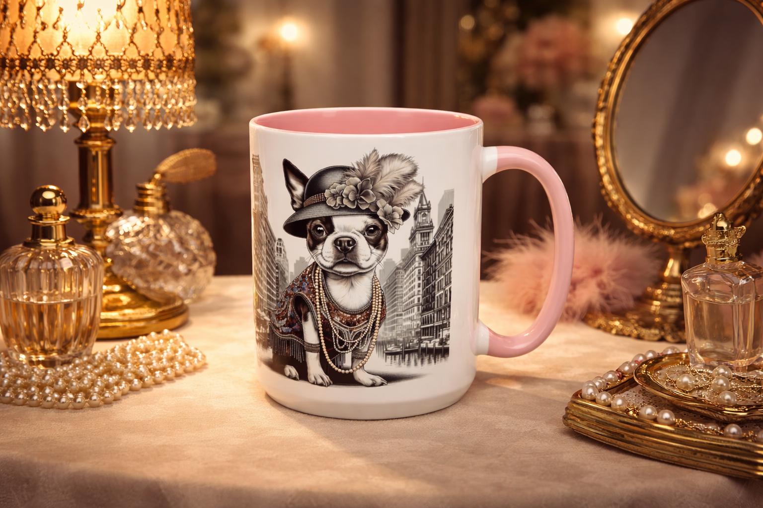 Boston Wawa Gangster Coffee Cup, Boston Terrier, Chihuahua