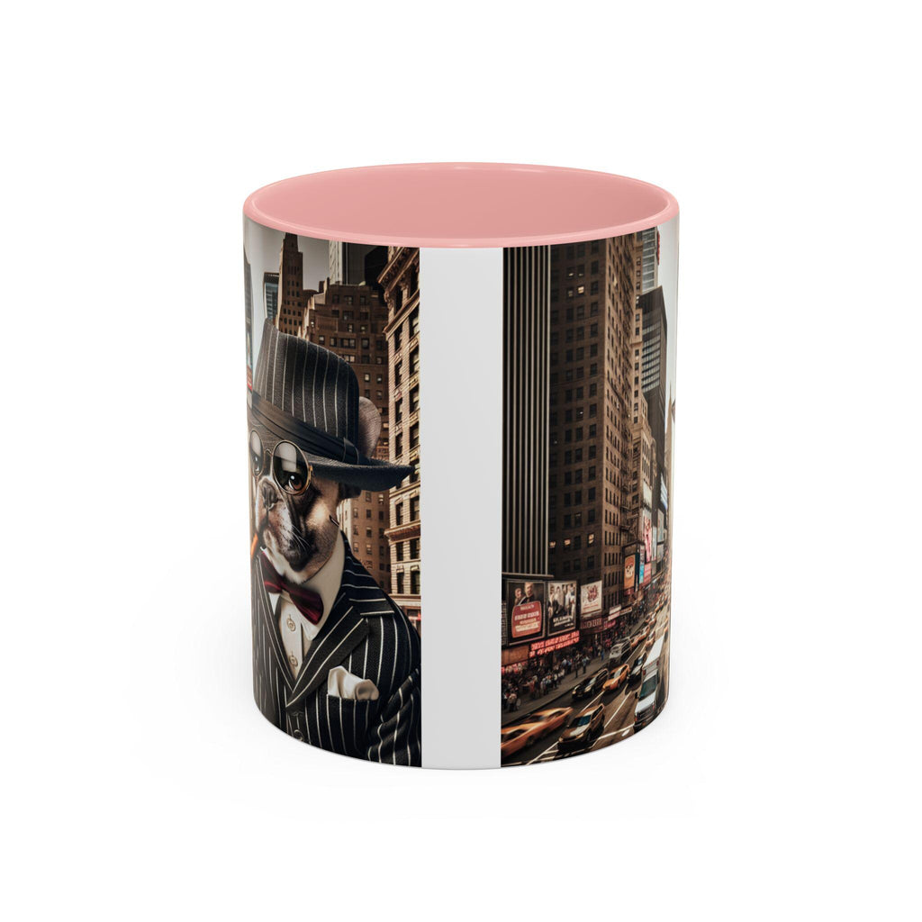 French Bulldog Ceramic Coffee Mug – 1920s Pinstripe Suit Cup, Gangster Dog Owner Gift