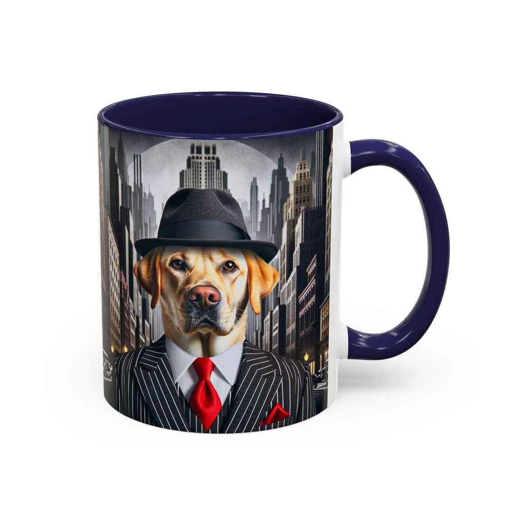 Labrador Gangster Mug – 1920s Noir Dog in Pinstripe Suit | Speakeasy Gift for Dog Lovers