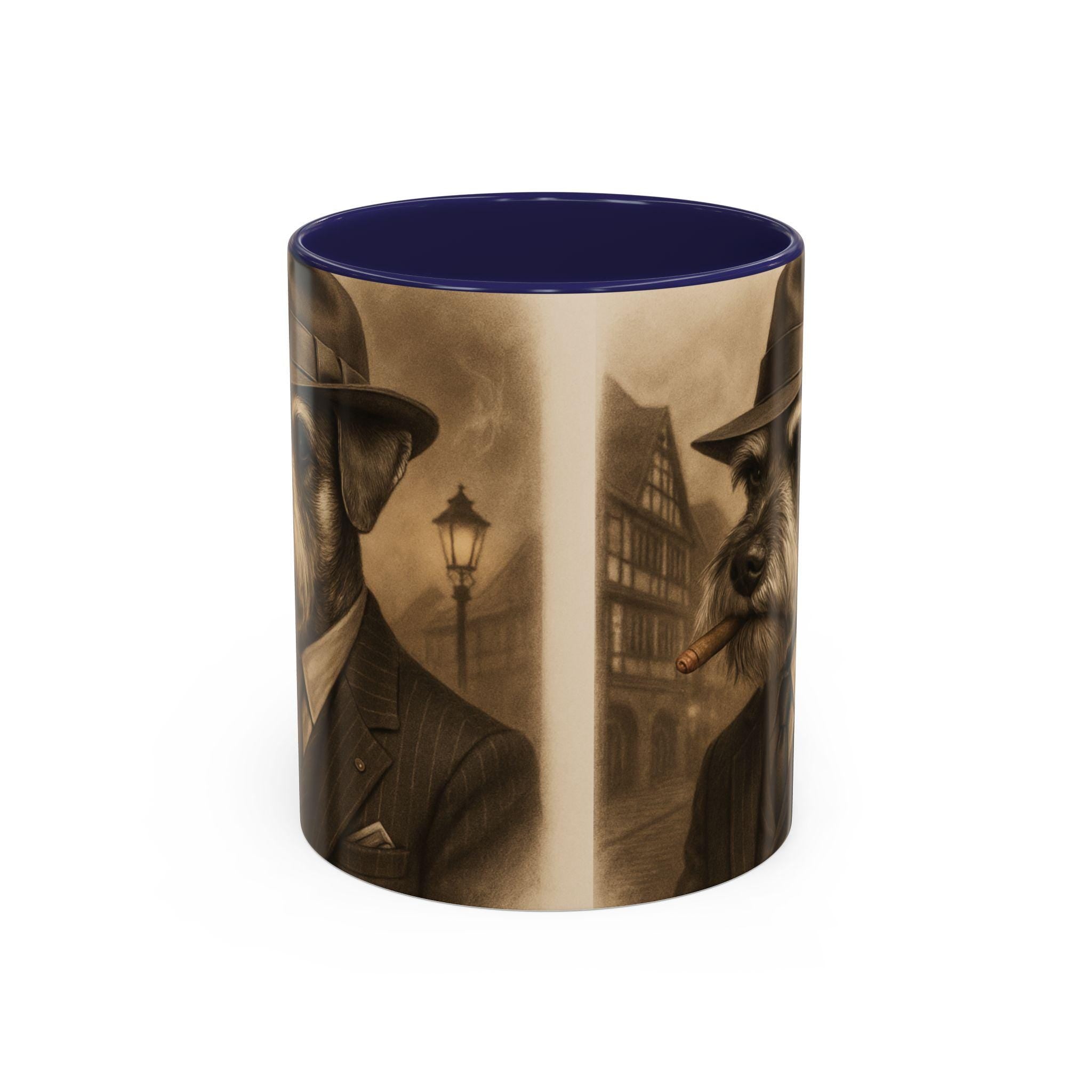 Gangster Dog accent Coffee Mug, Vintage Speakeasy Art, Funny Dog Lover Gift