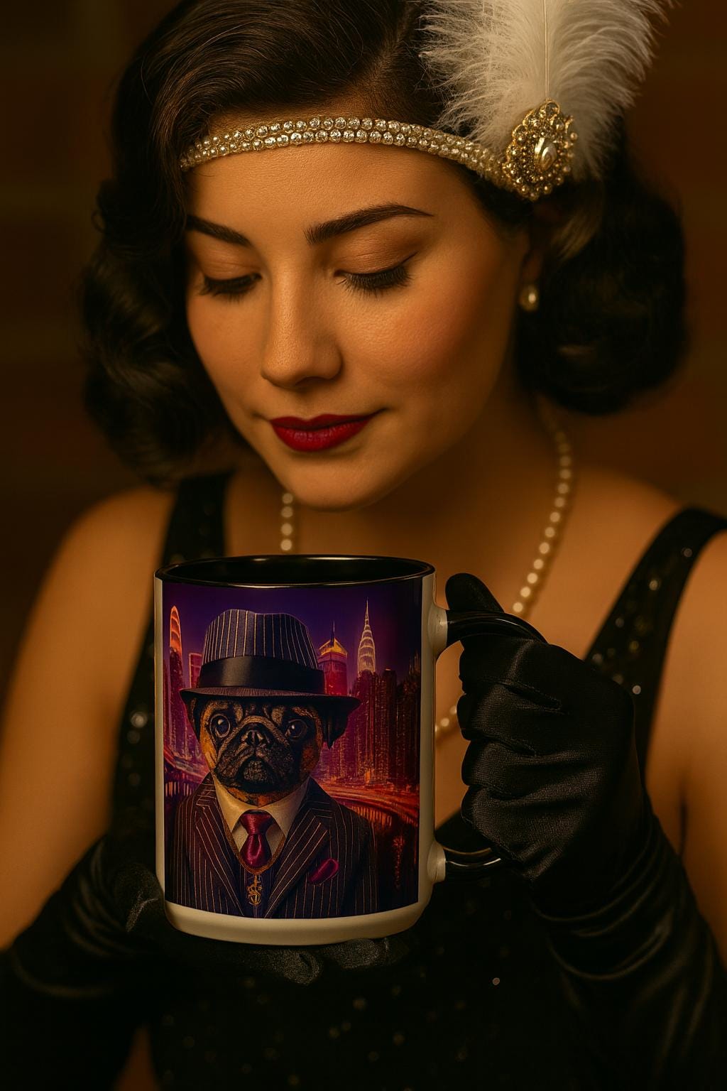 Gangster Pug Coffee Mug – Funny Dog Lover Coffee Cup