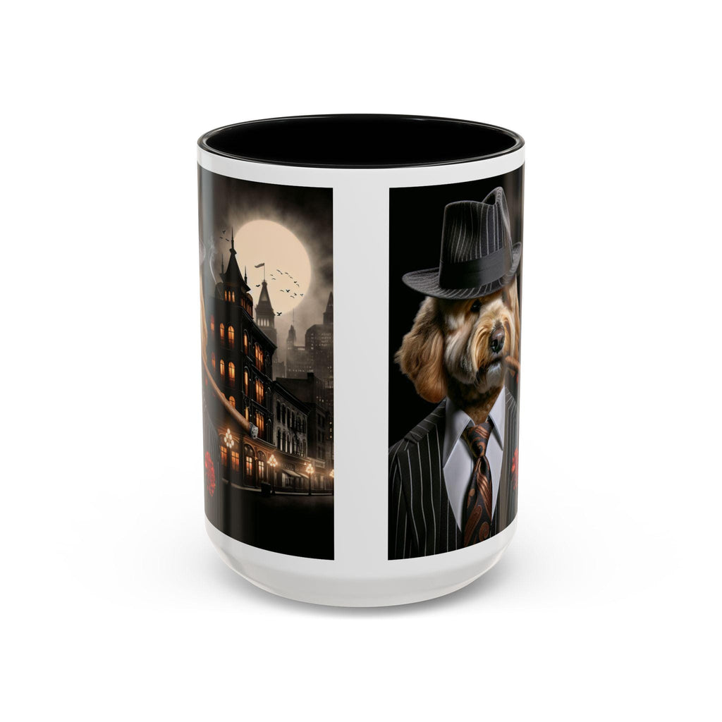 Goldendoodle Gangster Mug – 1920s Speakeasy Dog with Cigar | Vintage Noir Gift for Dog Lovers
