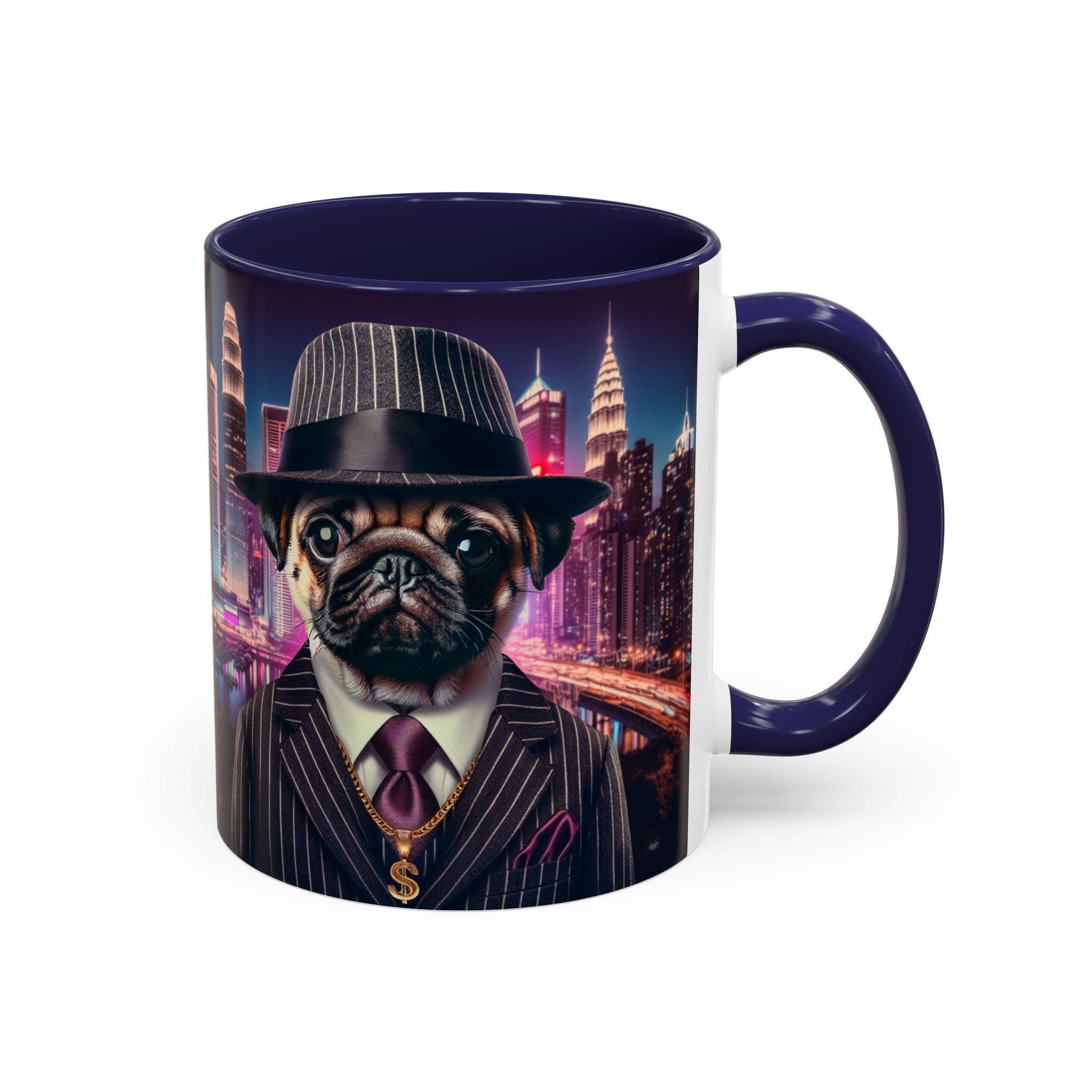 Gangster Pug Coffee Mug – Funny Dog Lover Coffee Cup